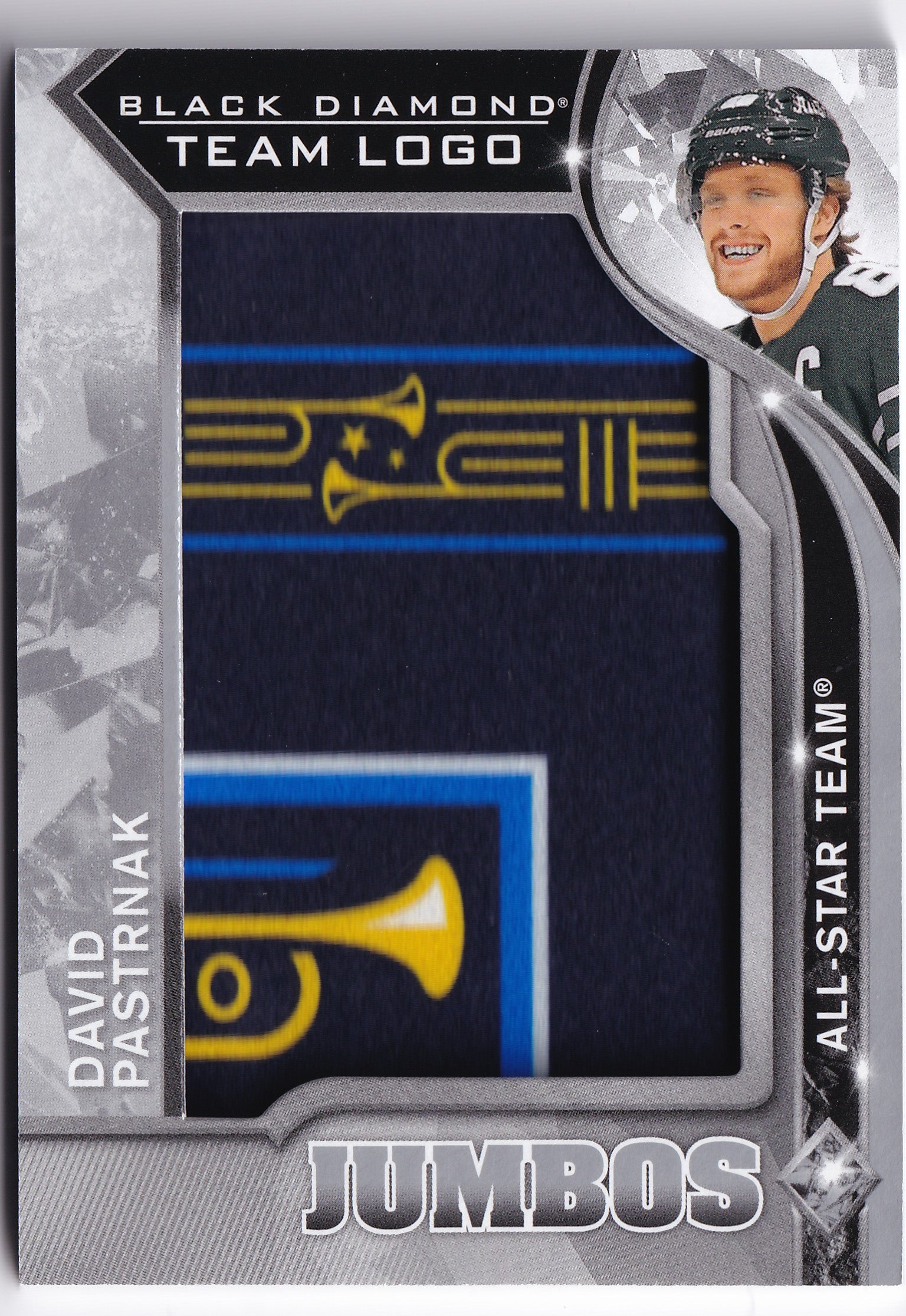 David Pastrňák 2020–21 Upper Deck Black Diamond Team Logo Jumbos All-Star Patch #TLAS-DP