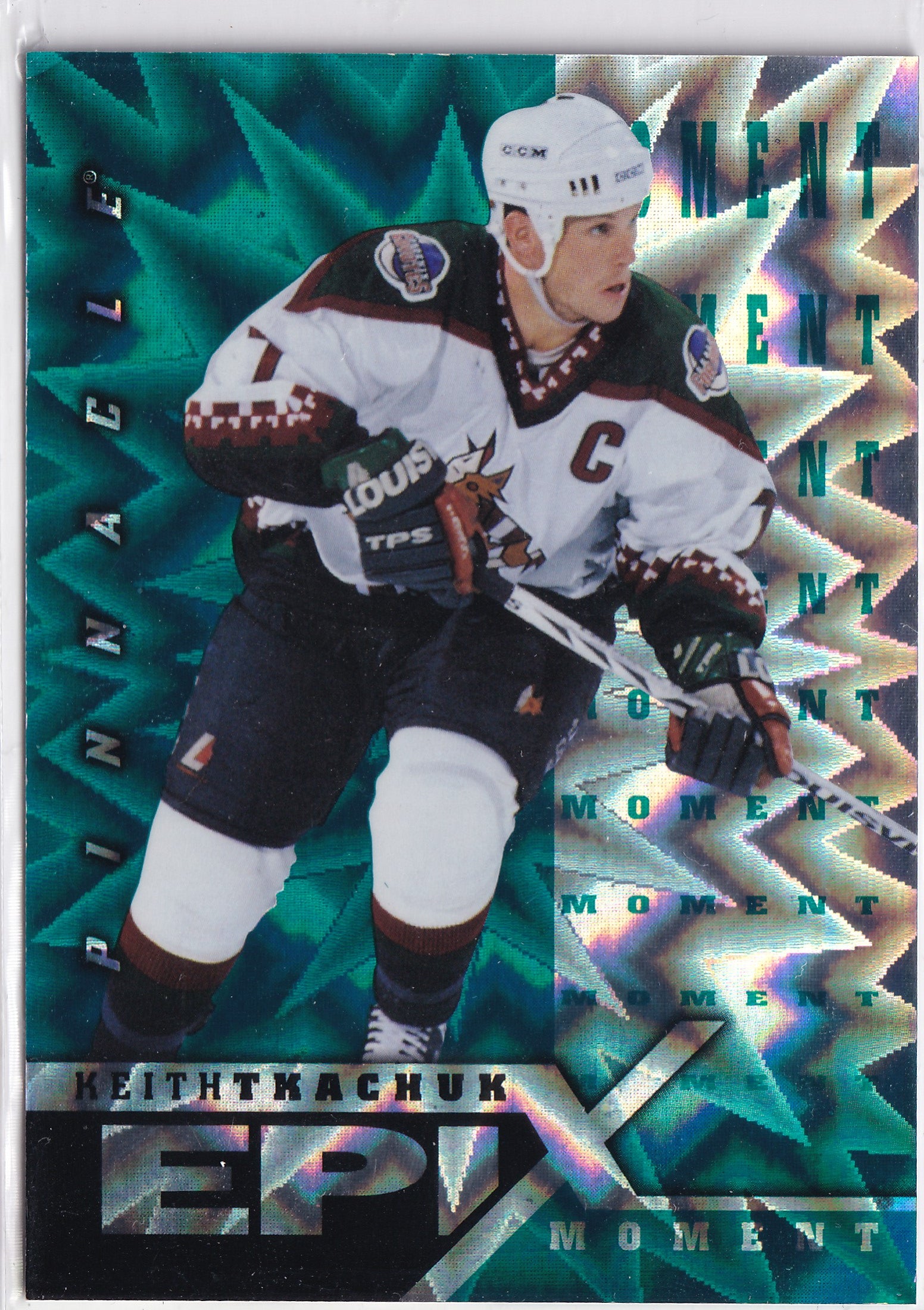 Keith Tkachuk 1997–98 Pinnacle Epix Moment Emerald #E6 – Phoenix Coyotes