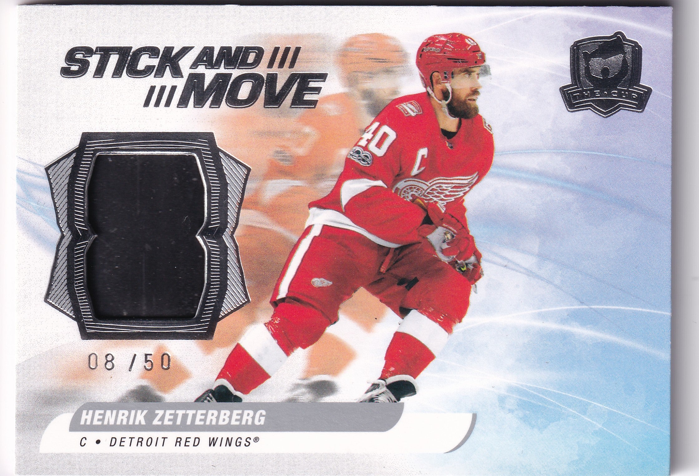 Henrik Zetterberg 2020-21 Upper Deck The Cup Stick and Move Game-Used Stick /50 #SM-HZ – 08/50