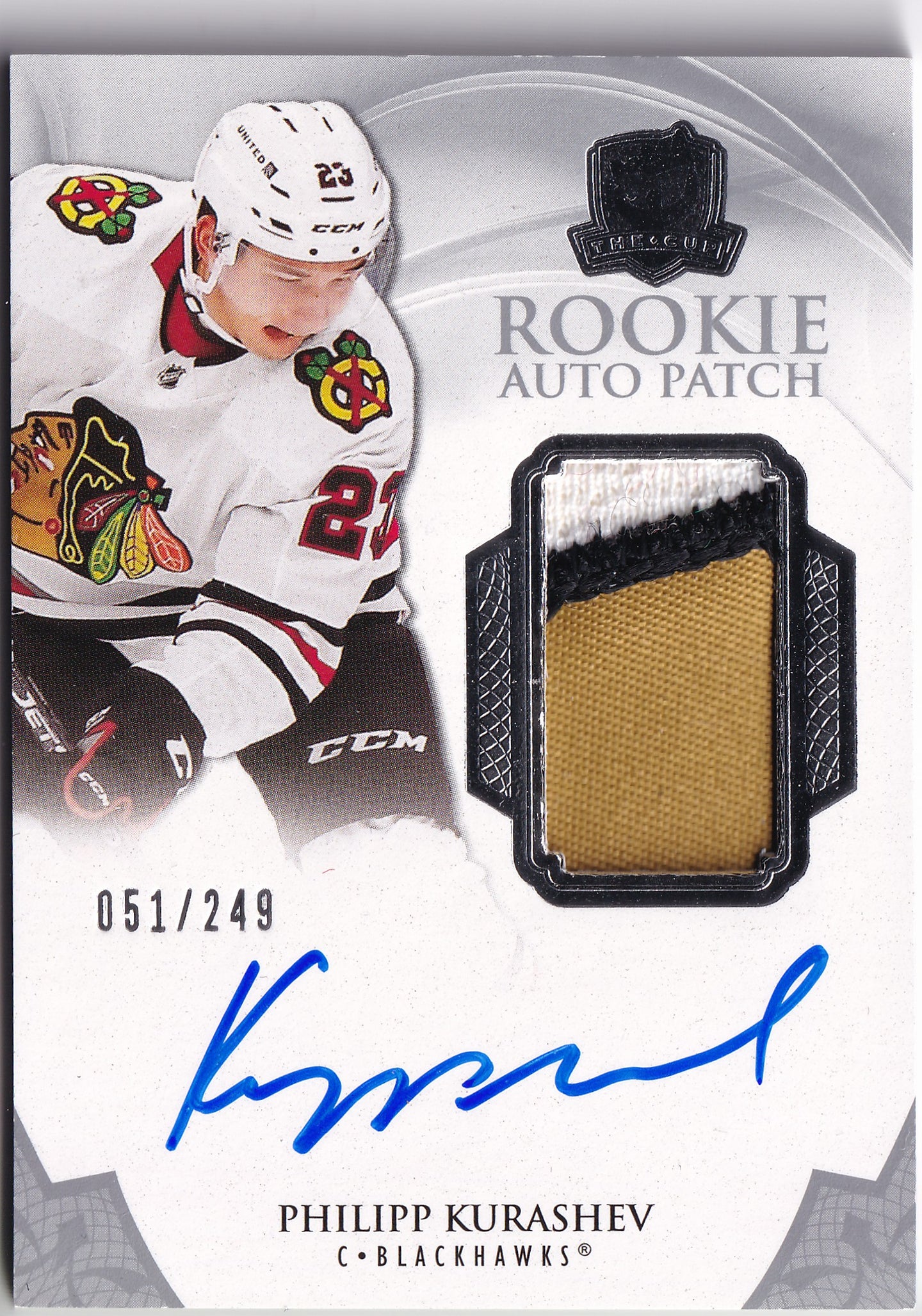 Philipp Kurashev 2020-21 Upper Deck The Cup Rookie Auto Patch /249 #109 – 051/249