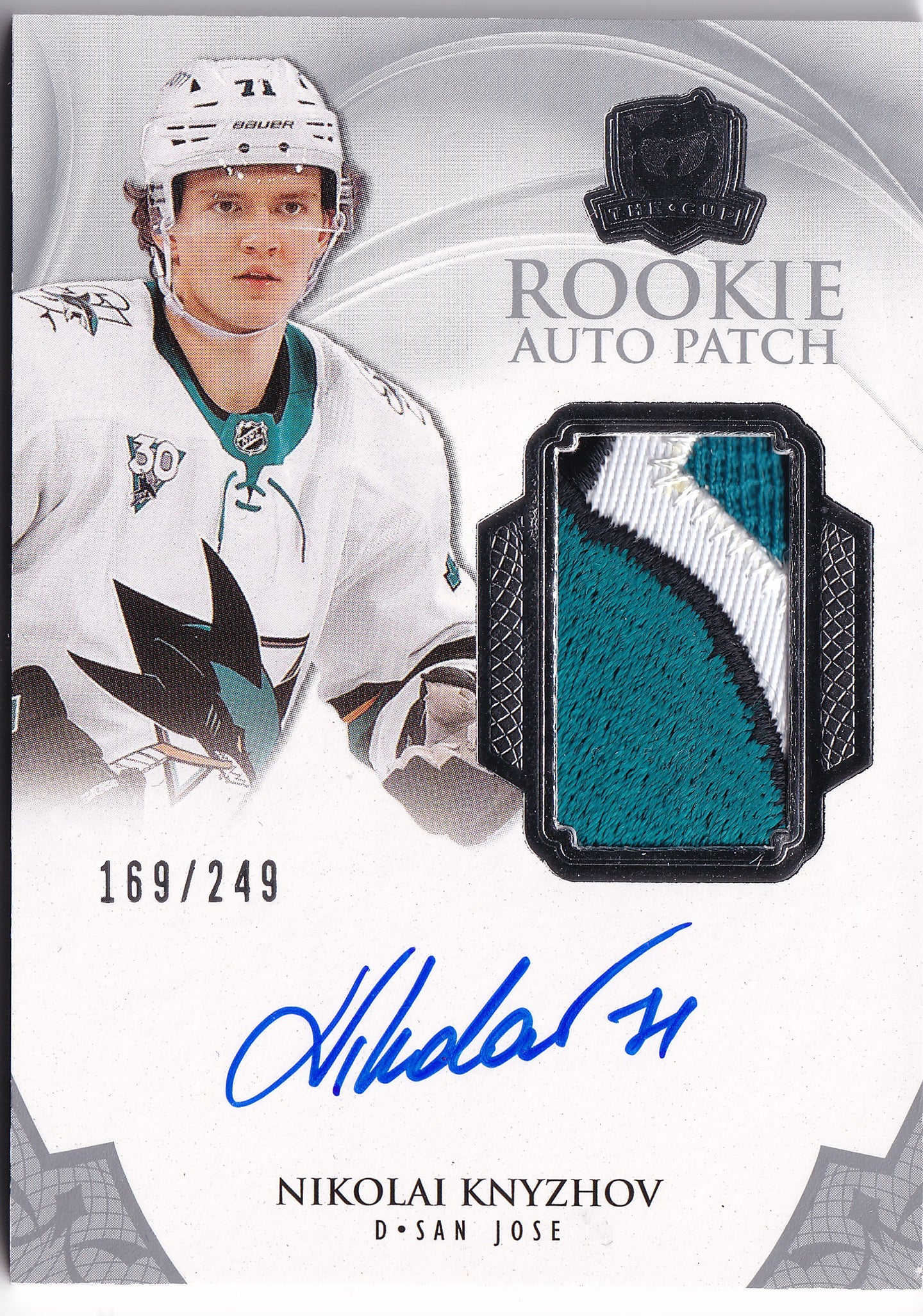 Nikolai Knyzhov 2020-21 Upper Deck The Cup Rookie Auto Patch /249 #128 – 169/249