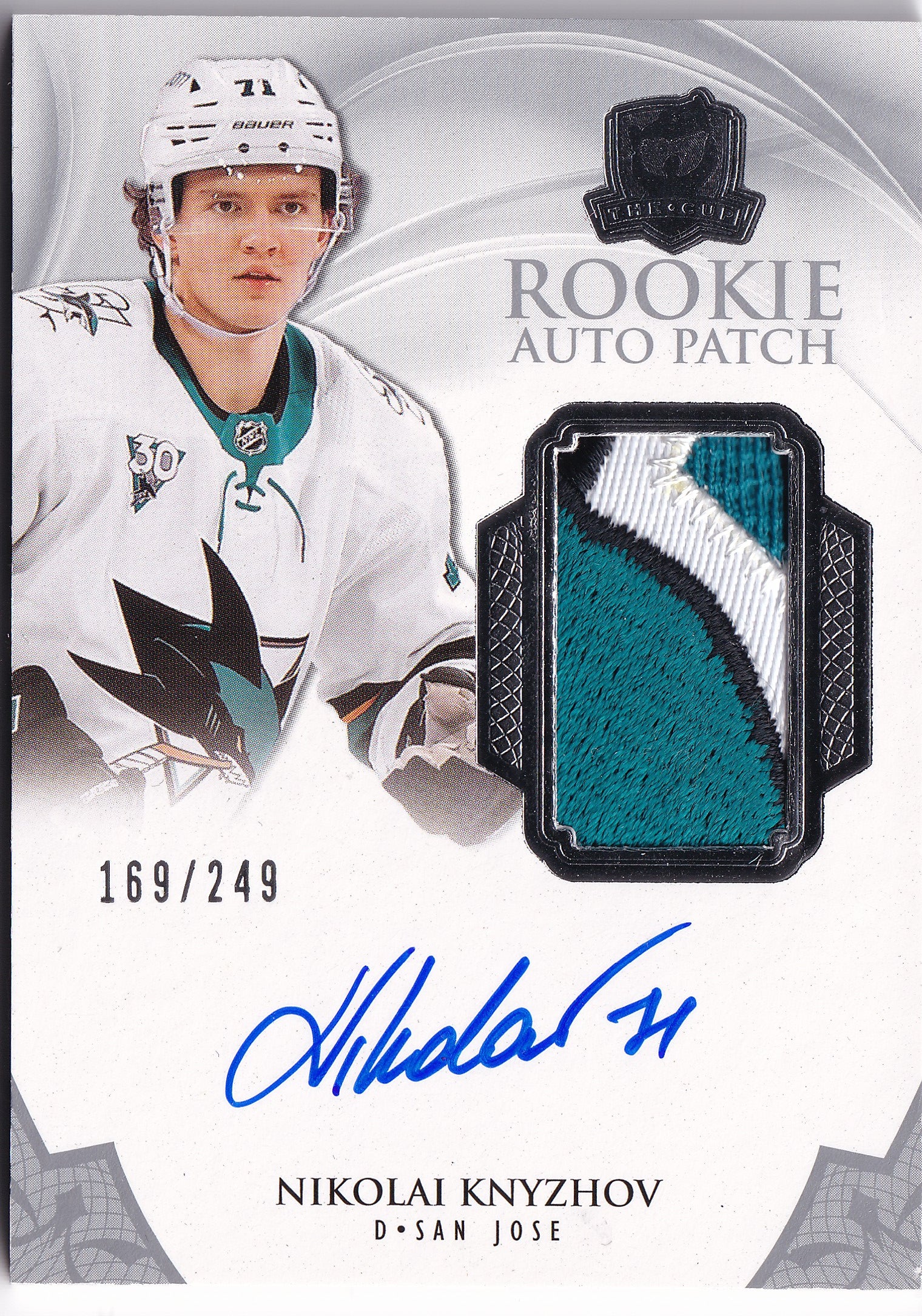 Nikolai Knyzhov 2020-21 Upper Deck The Cup Rookie Auto Patch /249 #128 – 169/249