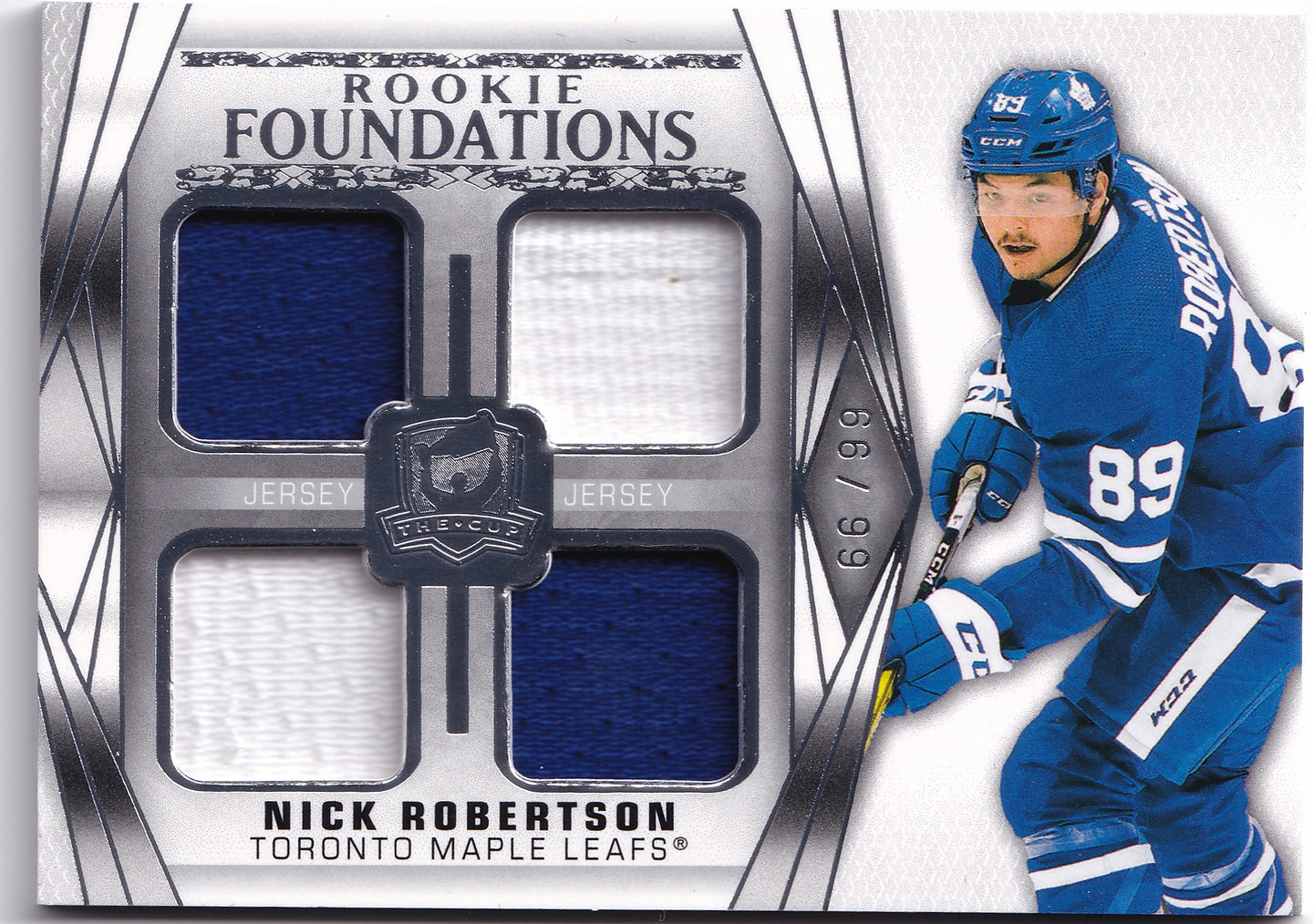 Nick Robertson 2020-21 Upper Deck The Cup Rookie Foundations Quad Jersey /99 #F-NR – 66/99