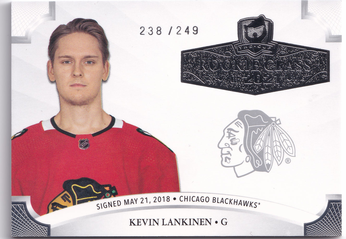 Kevin Lankinen 2020-21 Upper Deck The Cup Rookie Class of 2021 /249 #2021-KL – 238/249
