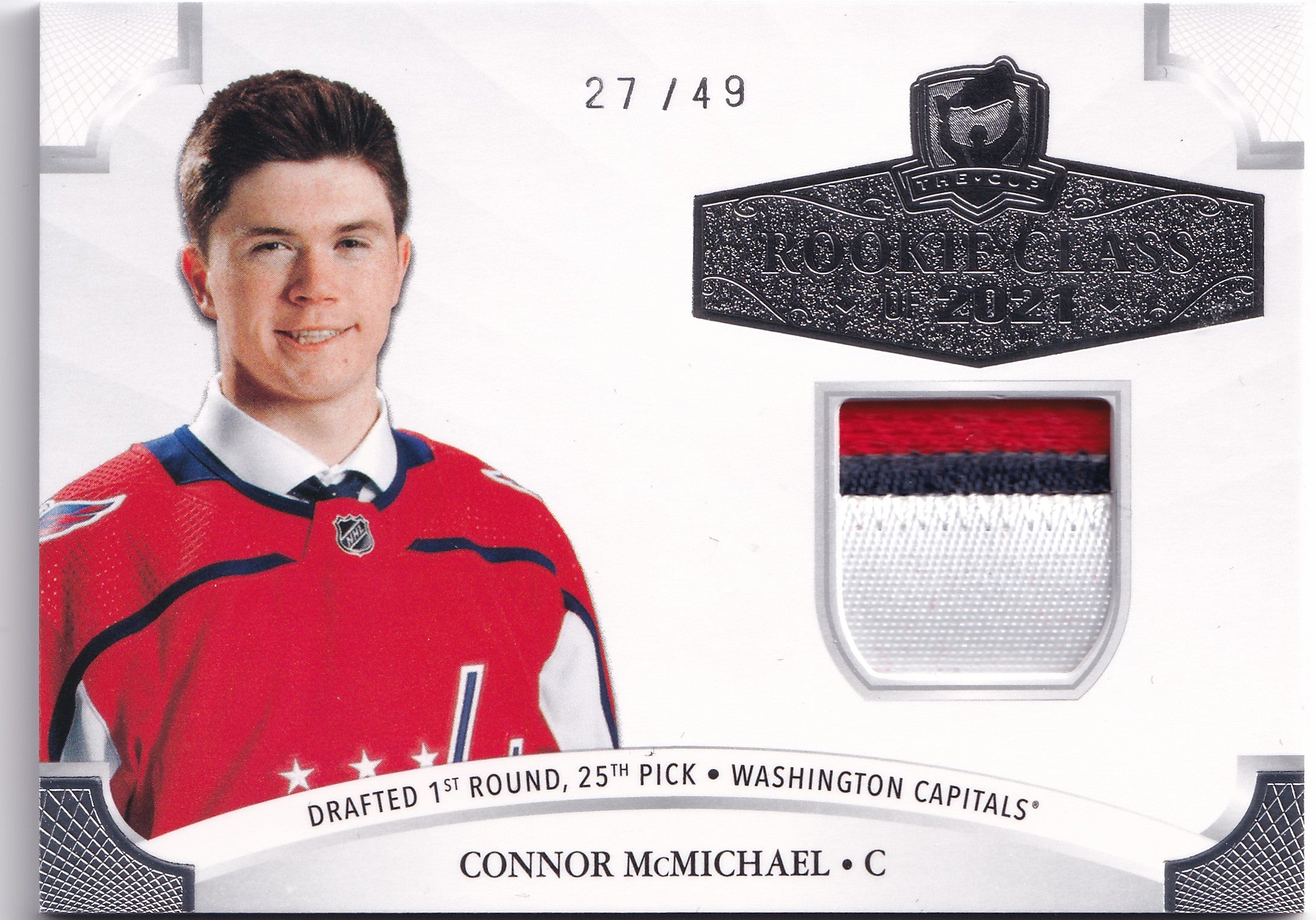 Connor McMichael 2020-21 Upper Deck The Cup Rookie Class of 2021 Patch /49 #2021-CM – 27/49