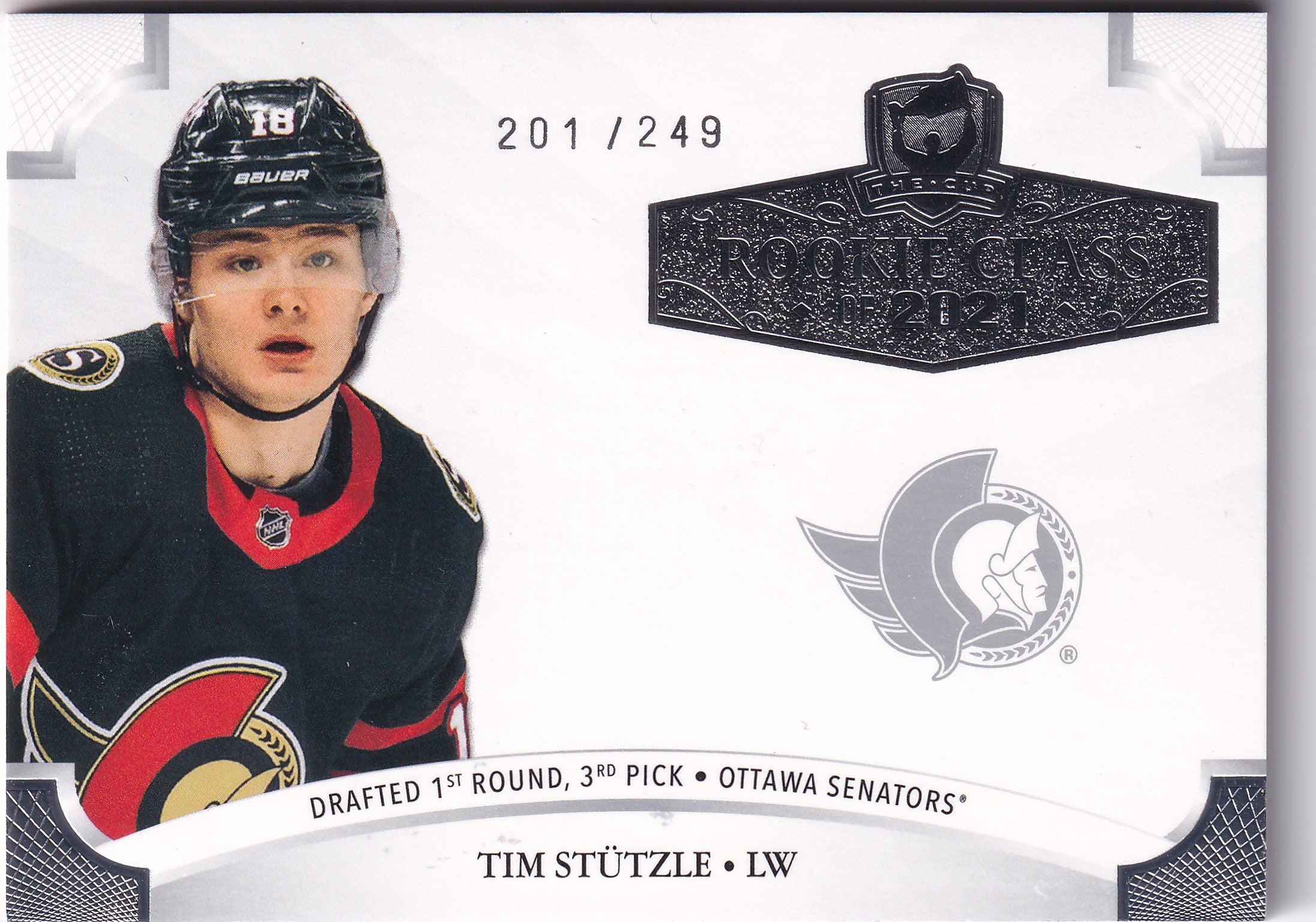 Tim Stützle 2020-21 Upper Deck The Cup Rookie Class of 2021 /249 #2021-TS – 201/249