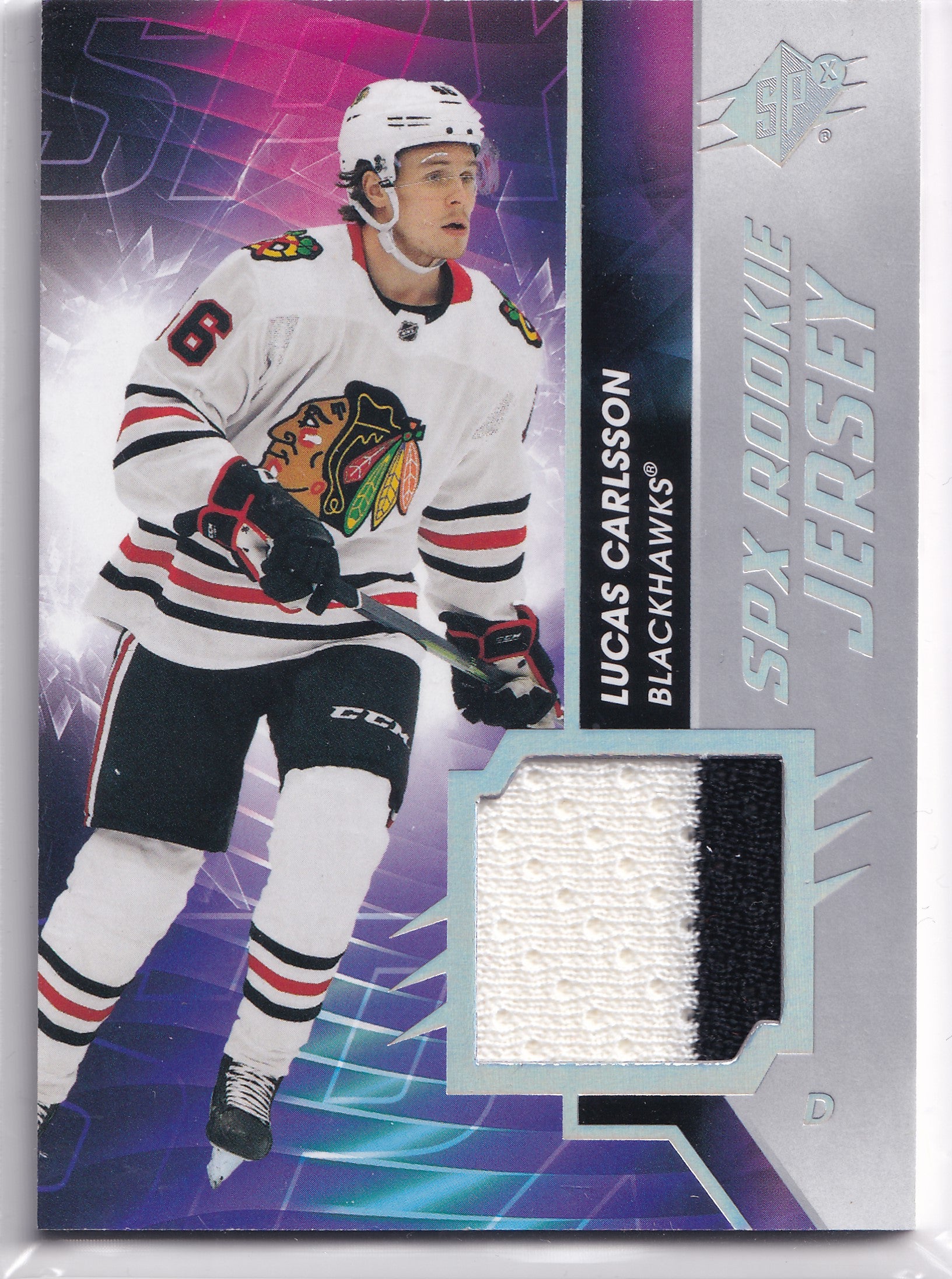 Lucas Carlsson – 2020-21 SPx Rookie Jersey – #RJ-LC