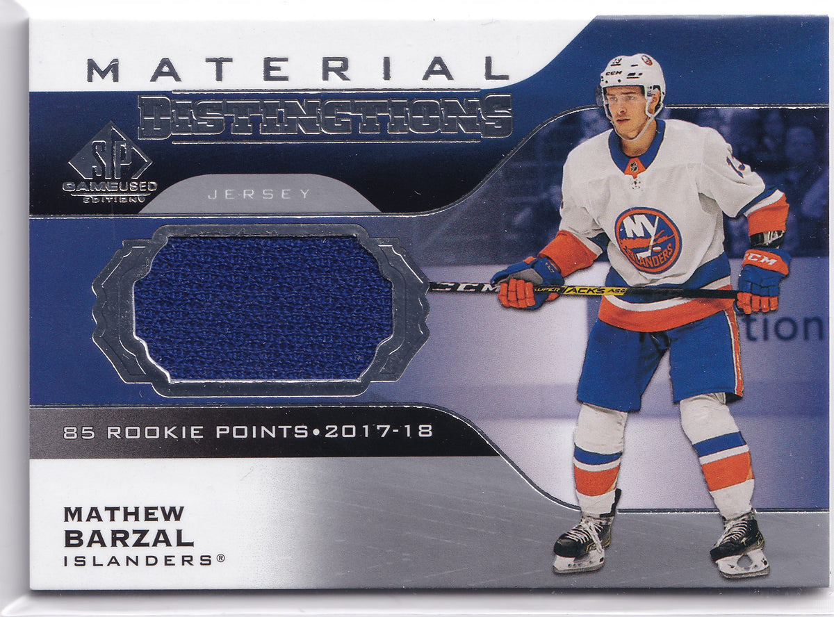 Mathew Barzal – 2020-21 Upper Deck SP Game Used Material Distinctions Jersey #DM-MB