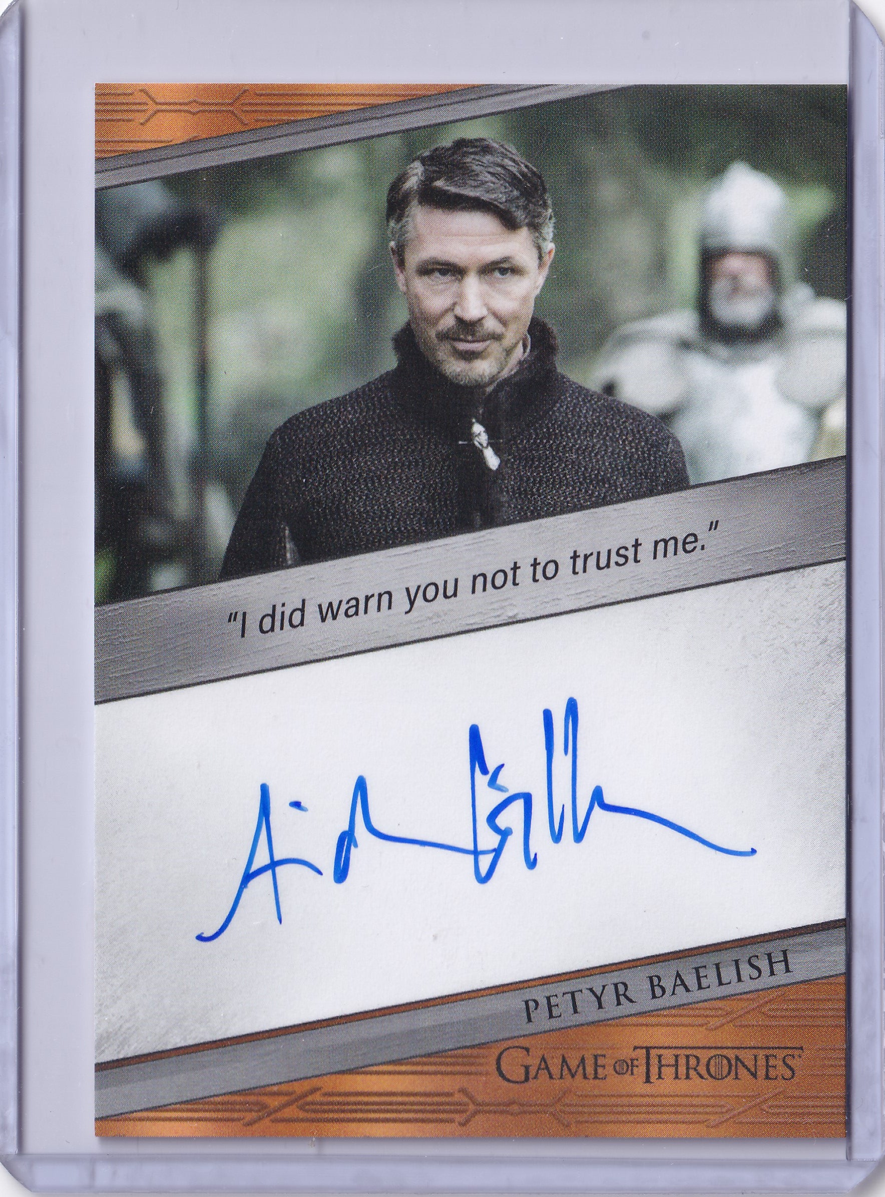 Aidan Gillen as Petyr Baelish – Inscription Autograph – 2020 Game of Thrones The Complete Series