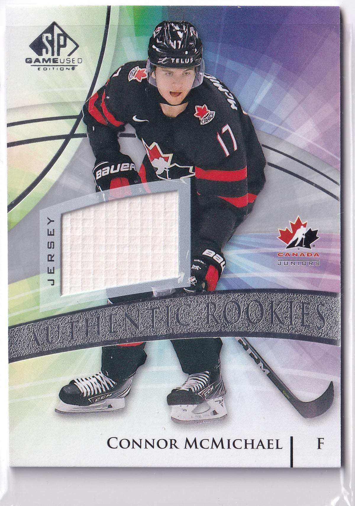 Connor McMichael – 2020-21 SP Game Used Authentic Rookies Team Canada Jersey #123