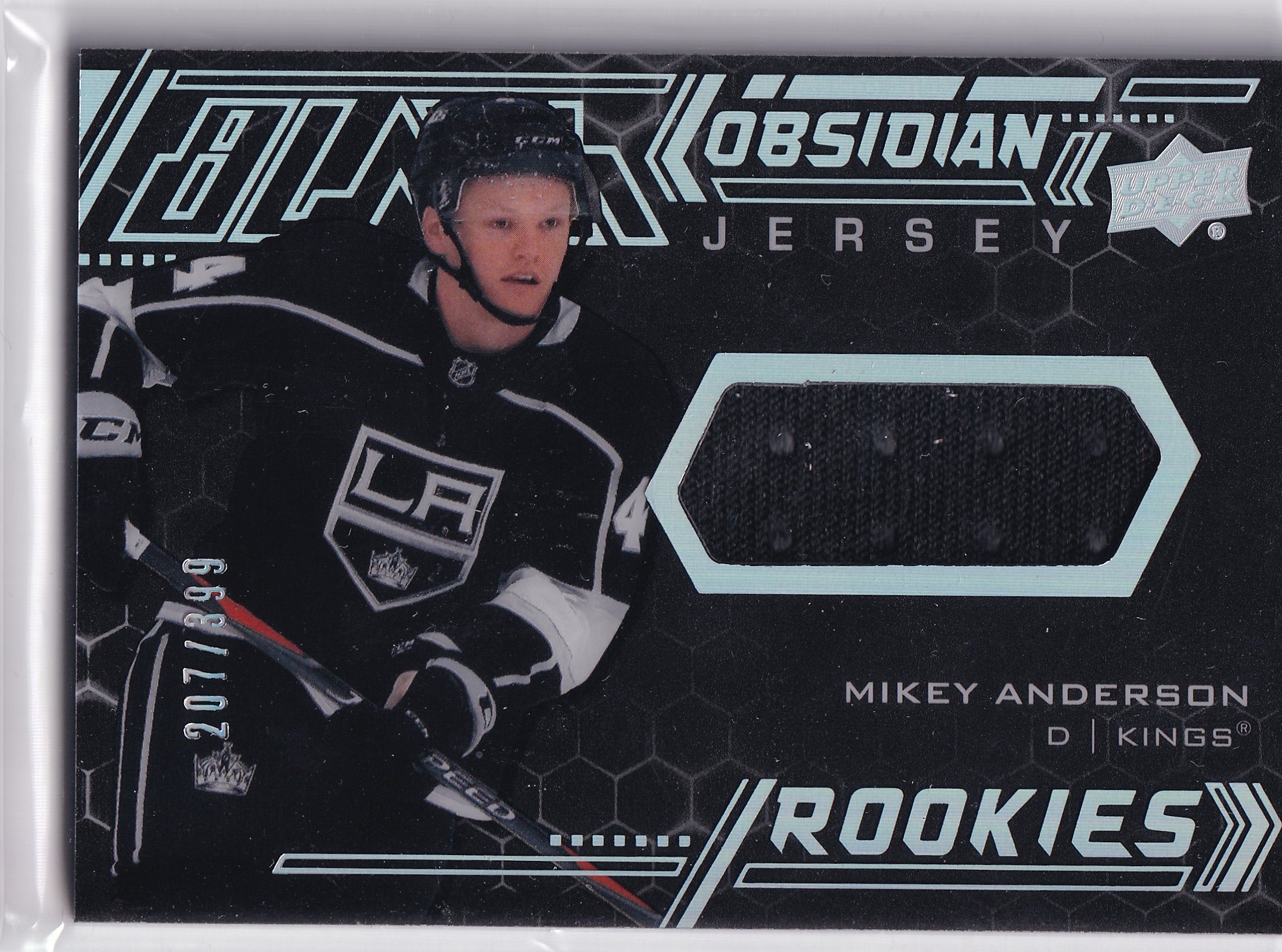 Mikey Anderson – 2020-21 SPx UD Black Obsidian Rookie Jersey /399 – #ORJ-MA