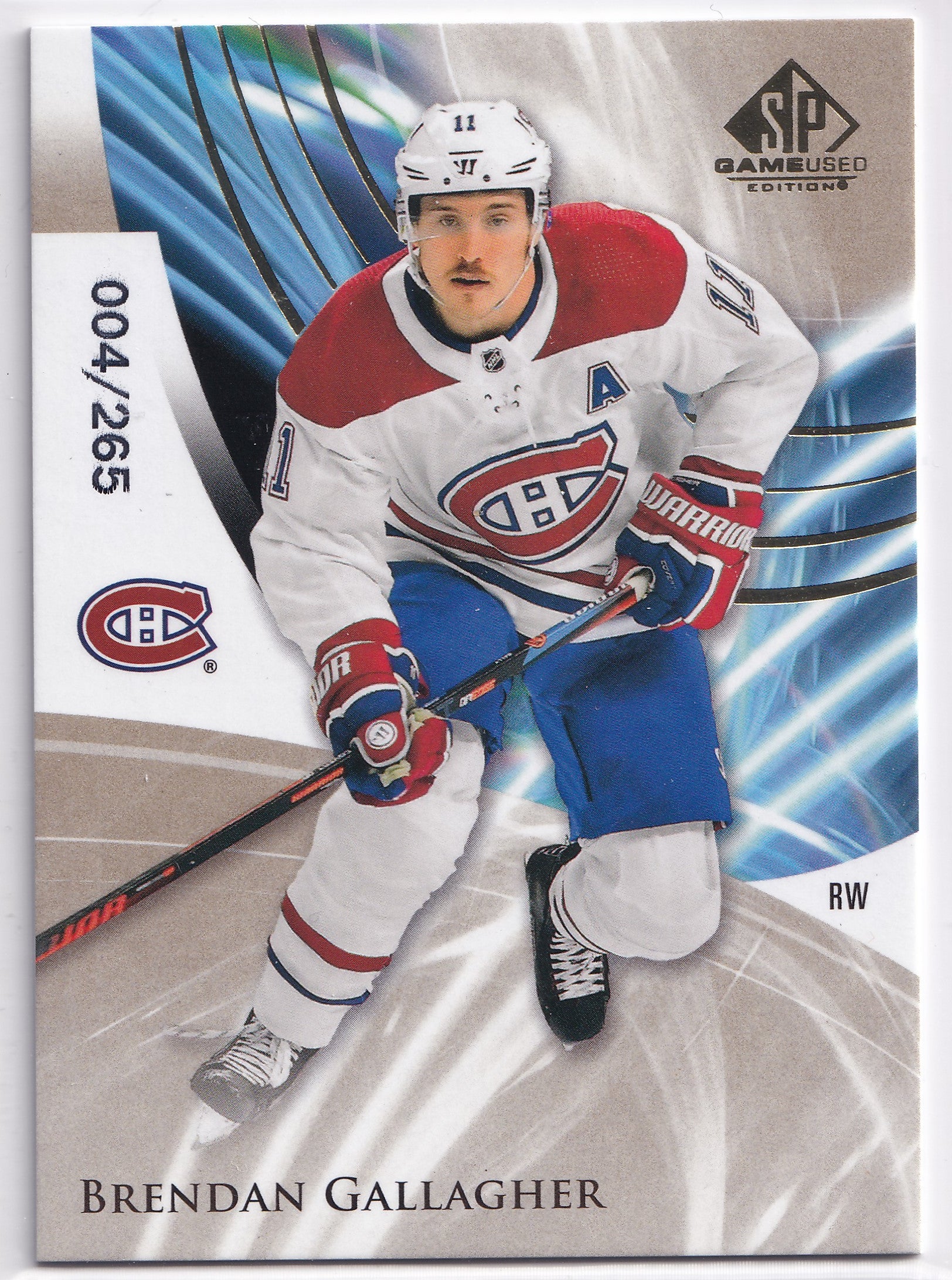Brendan Gallagher – 2020-21 SP Game Used Golden Burst #28 /265 – 004/265