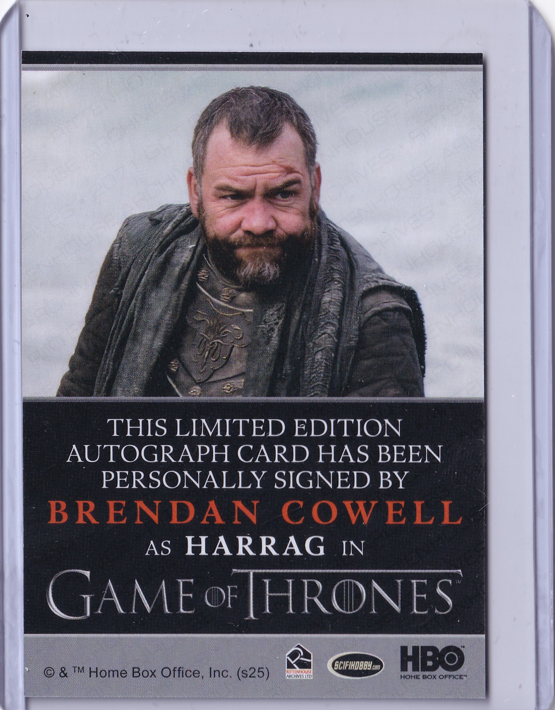 Brendan Cowell as Harrag – Full Bleed Autograph – 2018 Game of Thrones Season Seven