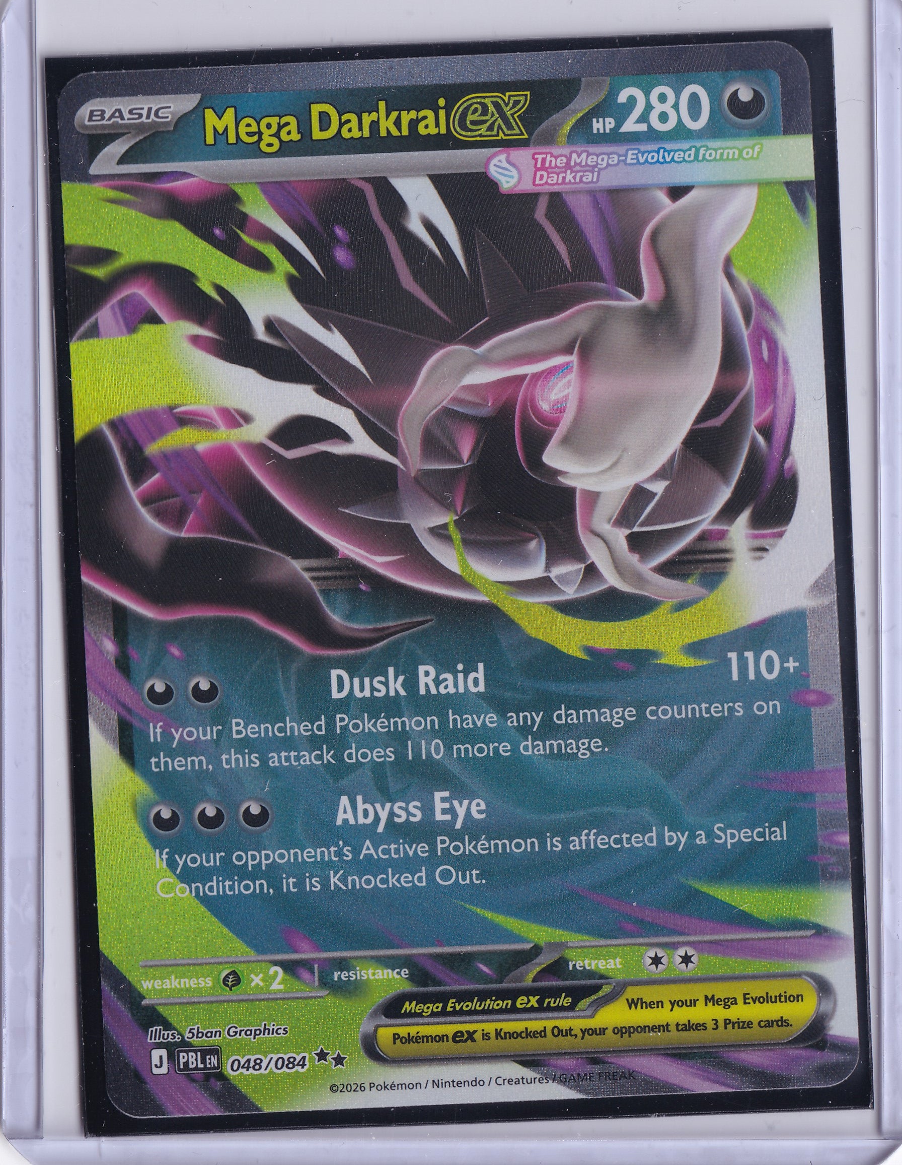 Mega Darkrai ex 048/084 – Double Rare – Pokémon TCG Pitch Black
