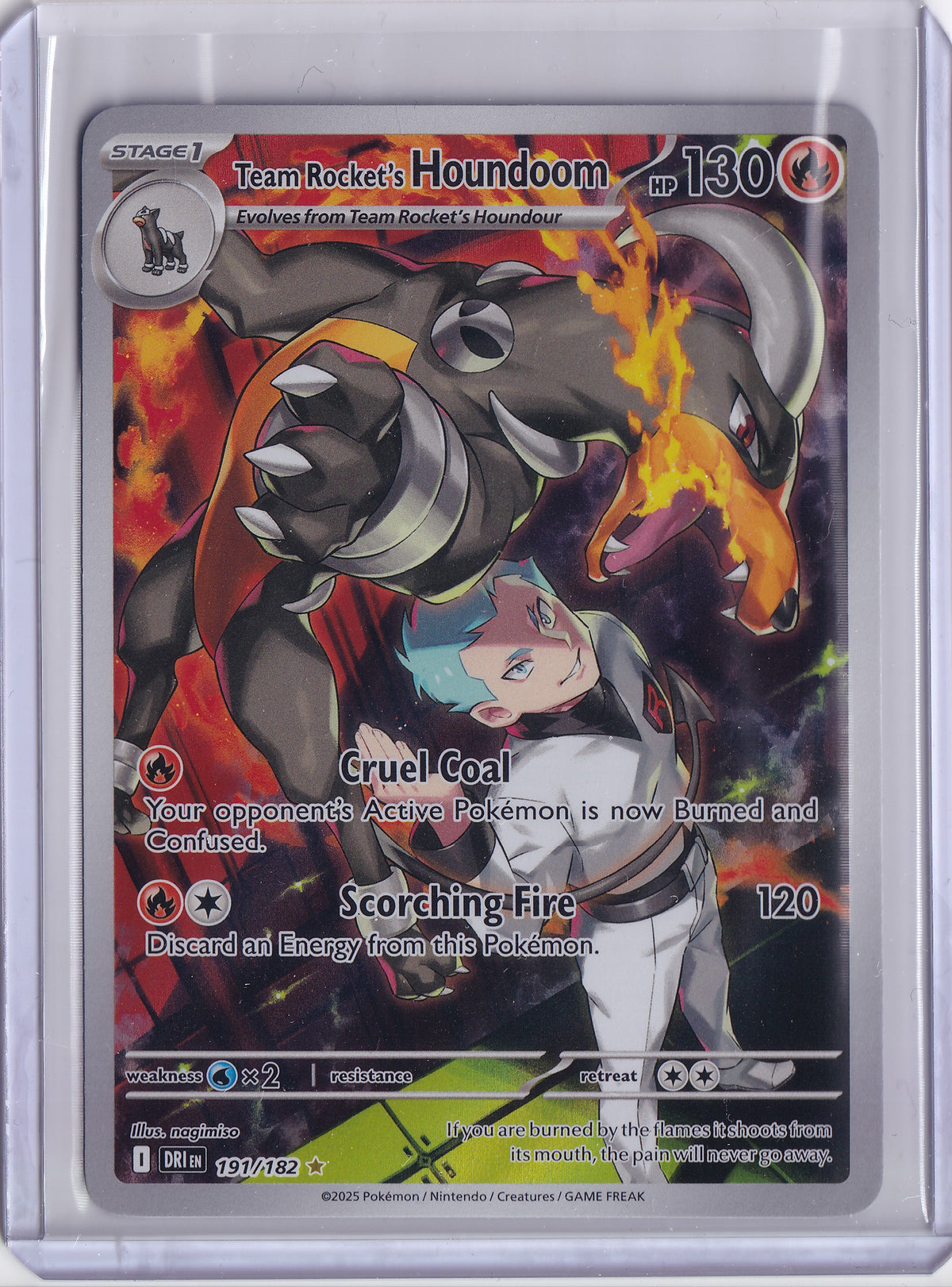 Team Rocket’s Houndoom 191/182 – Illustration Rare – Pokémon TCG Destined Rivals