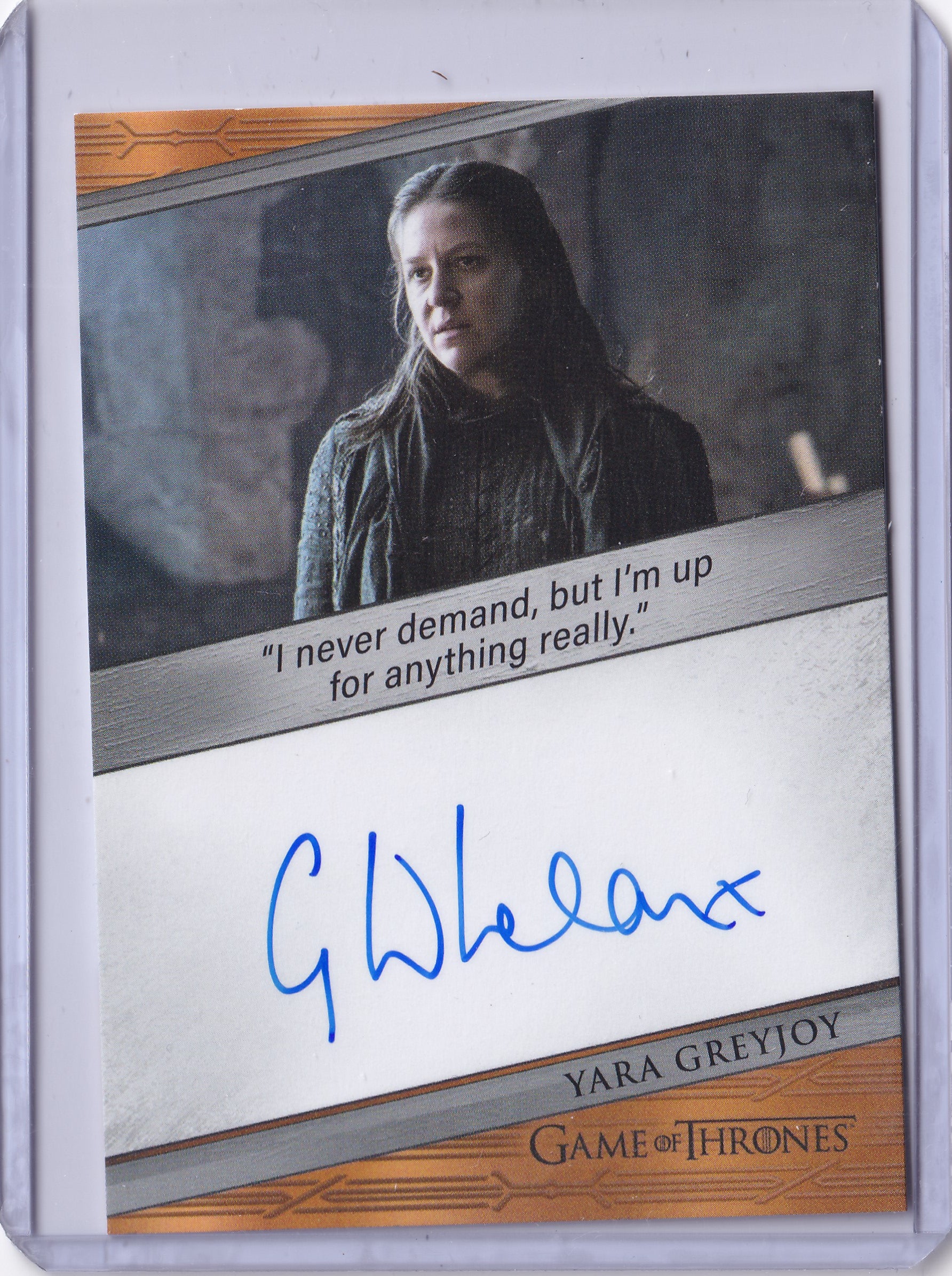 Gemma Whelan as Yara Greyjoy – Quotable Autograph – 2025 Game of Thrones: The Great Houses