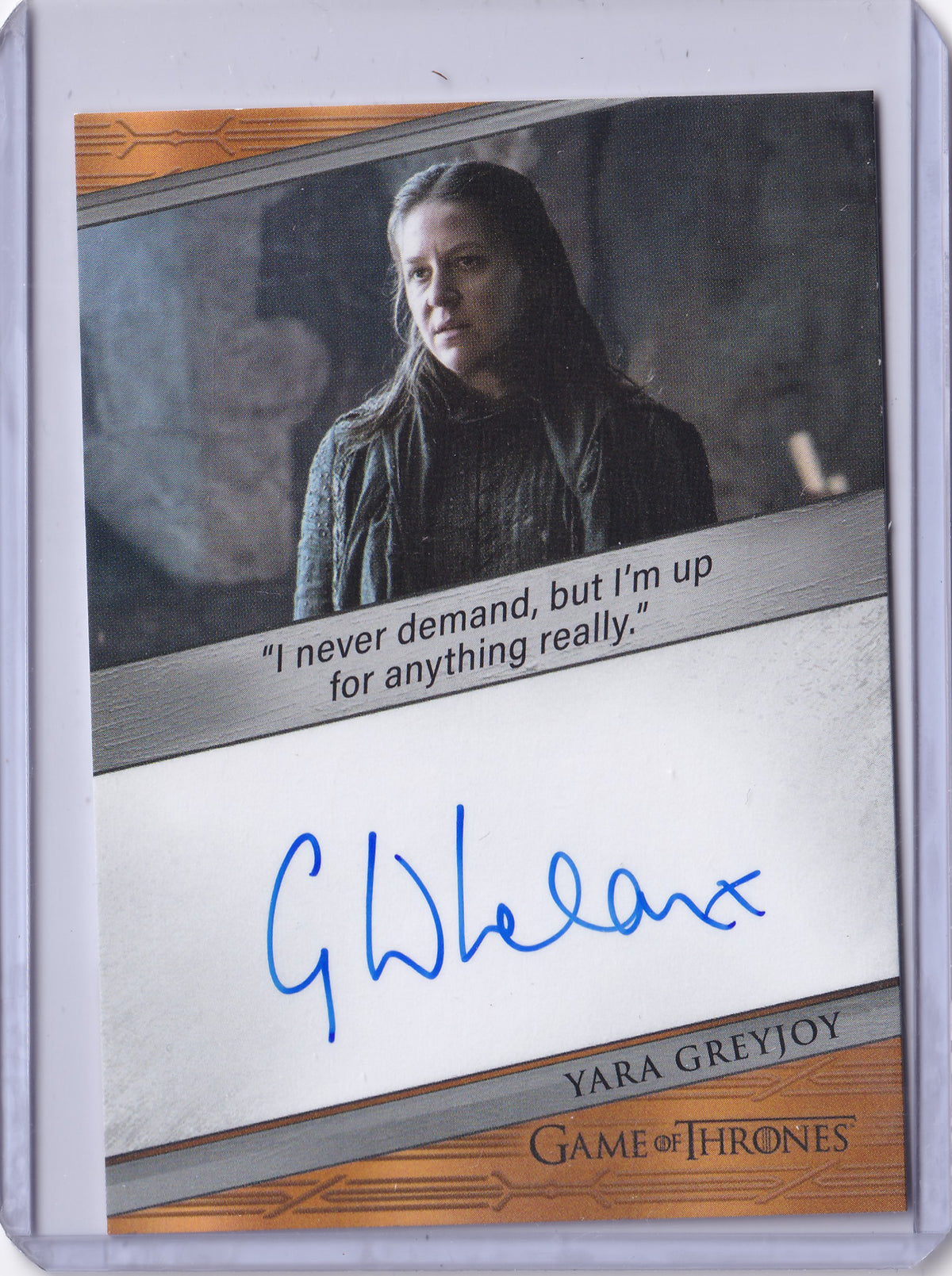 Gemma Whelan as Yara Greyjoy – Quotable Autograph – 2025 Game of Thrones: The Great Houses