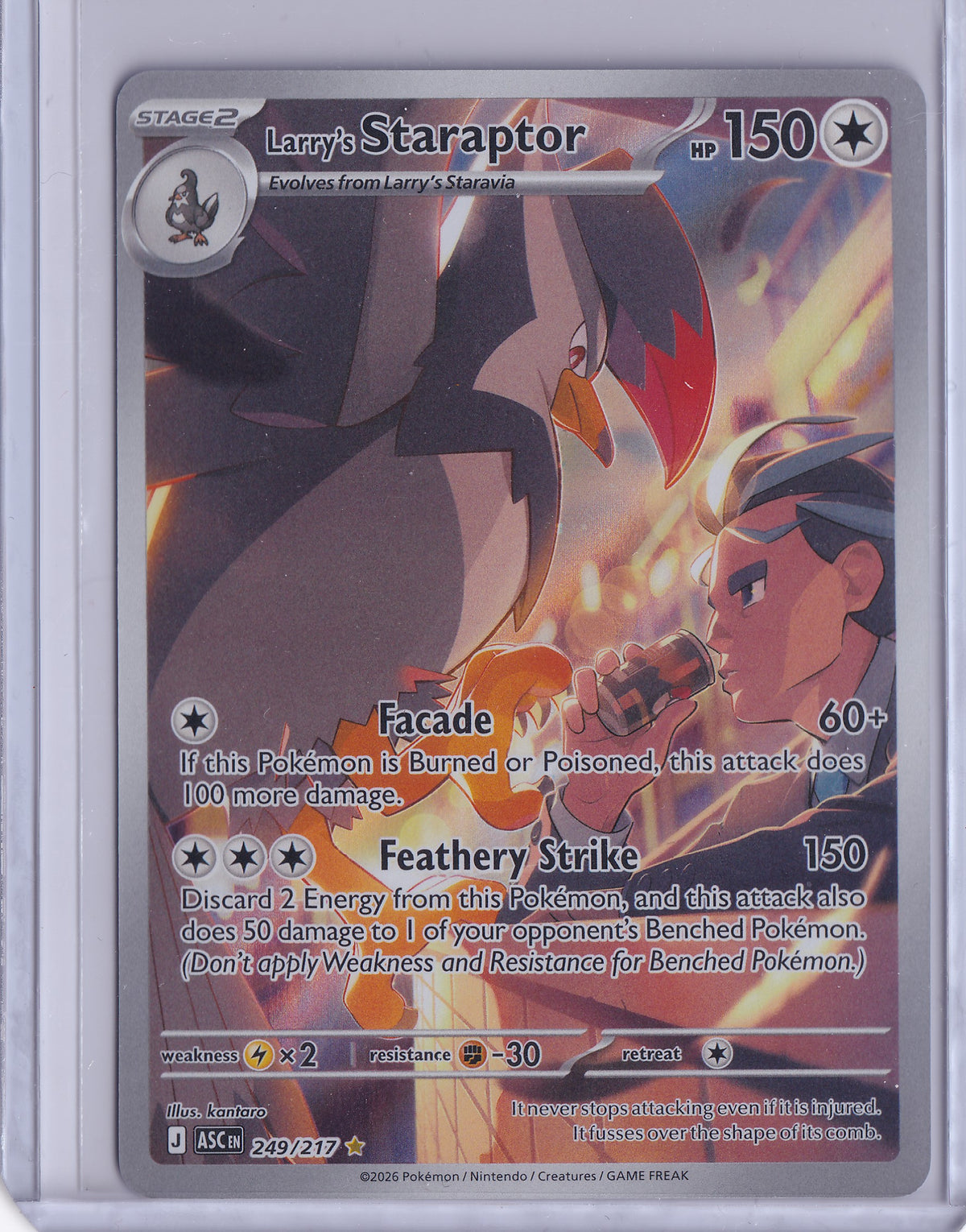 Larry’s Staraptor 249/217 – Illustration Rare – Pokémon TCG Ascended Heroes