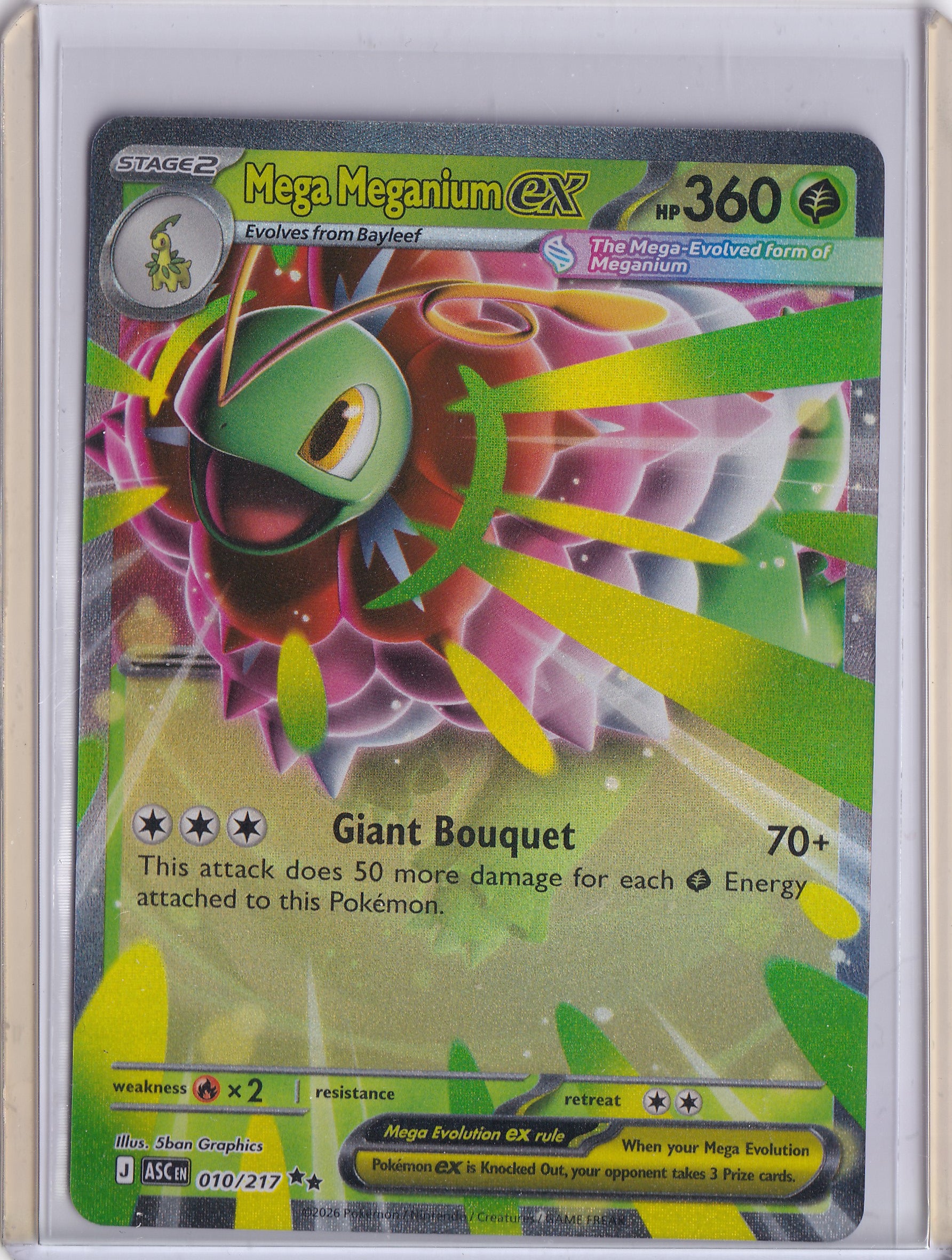 Mega Meganium ex 010/217 – Double Rare – Pokémon TCG Ascended Heroes