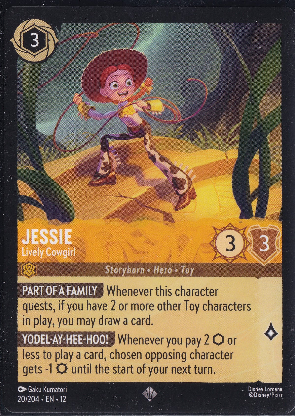 Jessie – Lively Cowgirl 20/204 – Disney Lorcana Wilds Unknown