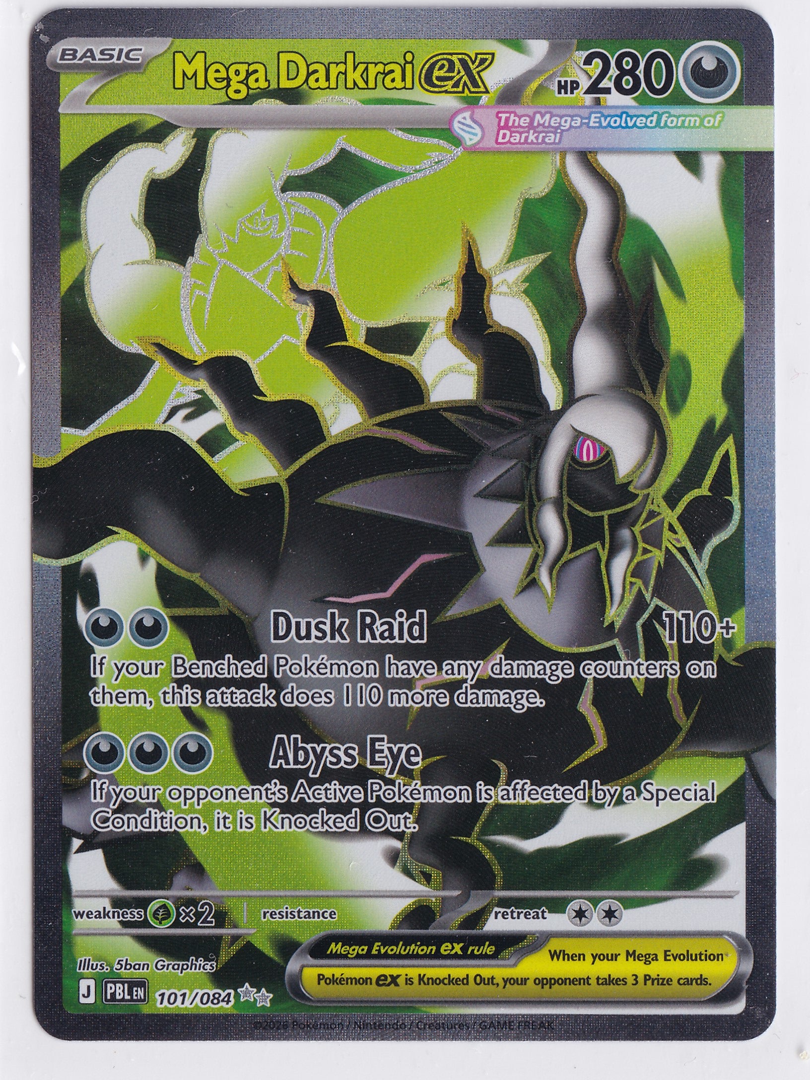 Mega Darkrai ex 101/084 – Ultra Rare – Pokémon TCG Pitch Black