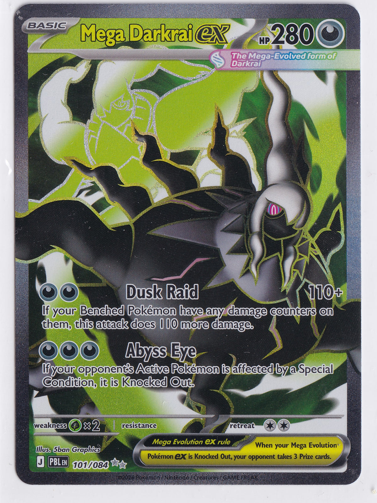Mega Darkrai ex 101/084 – Ultra Rare – Pokémon TCG Pitch Black