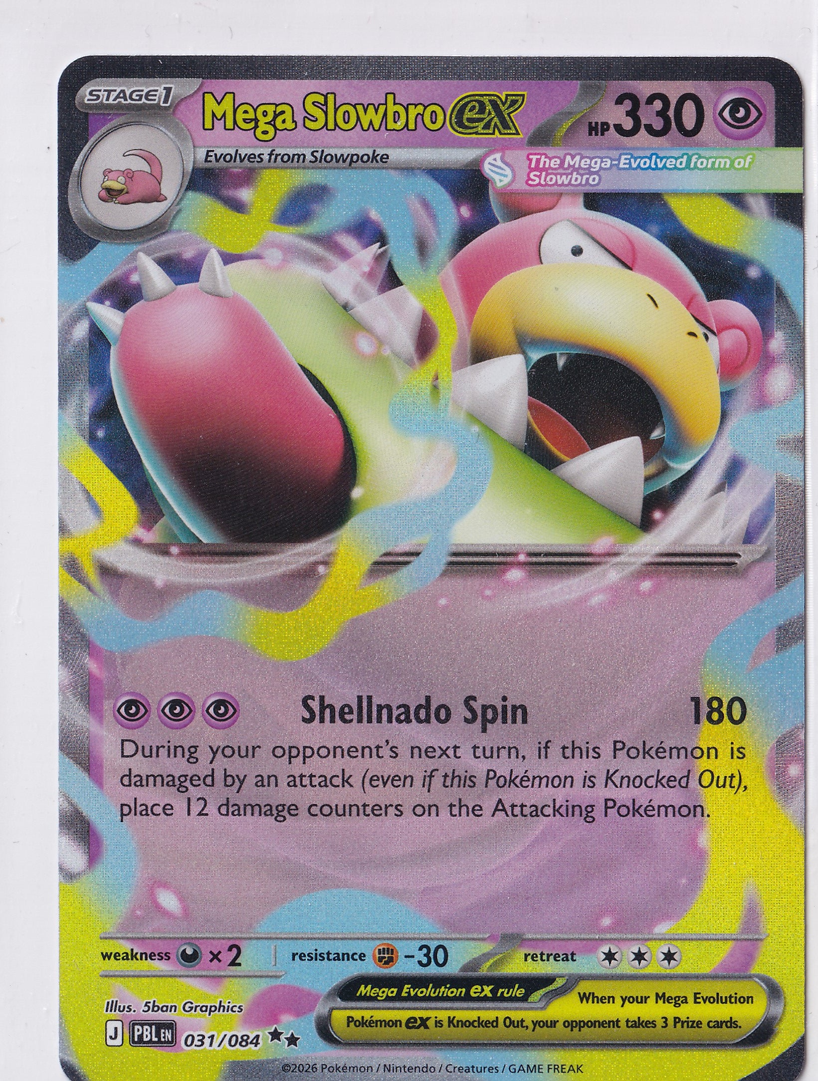 Mega Slowbro ex 031/084 – Double Rare – Pokémon TCG Pitch Black