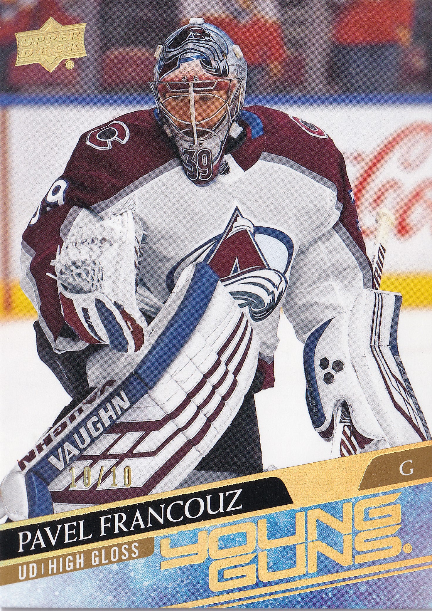 Pavel Francouz – 2020-21 Upper Deck Series 1 Young Guns High Gloss RC #249 10/10 – Colorado Avalanche