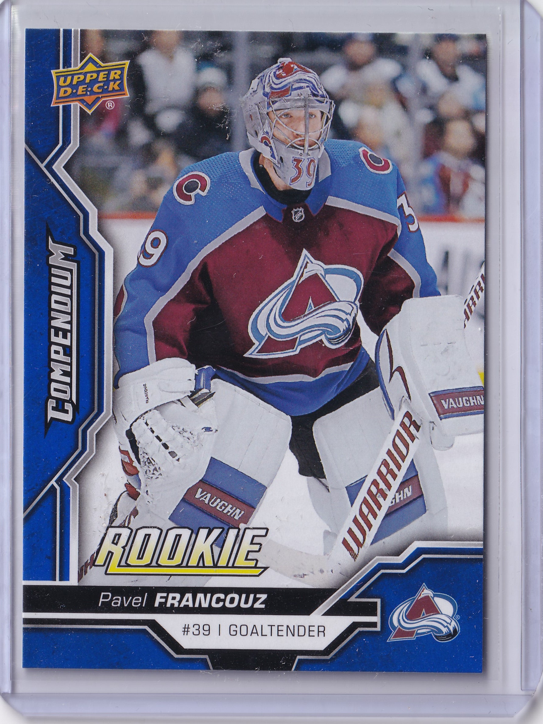 Pavel Francouz #884 – Rookie Blue – 2018-19 Upper Deck Compendium