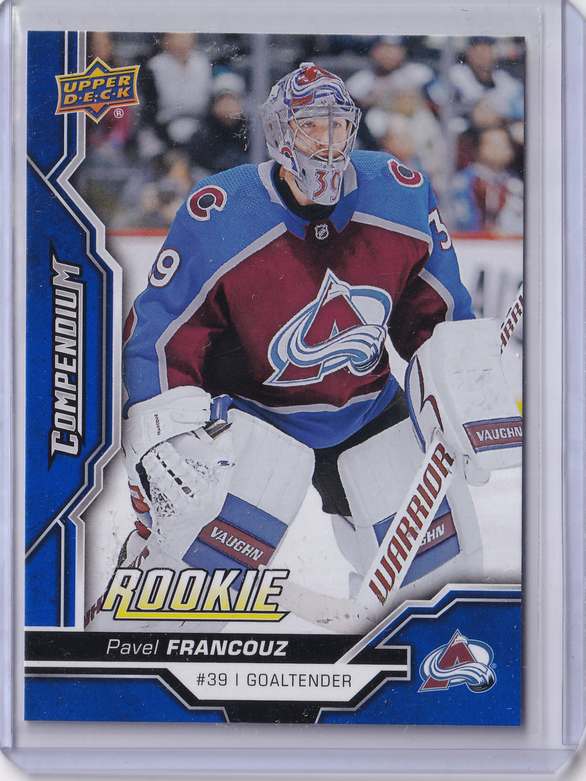 Pavel Francouz #884 – Rookie Blue – 2018-19 Upper Deck Compendium
