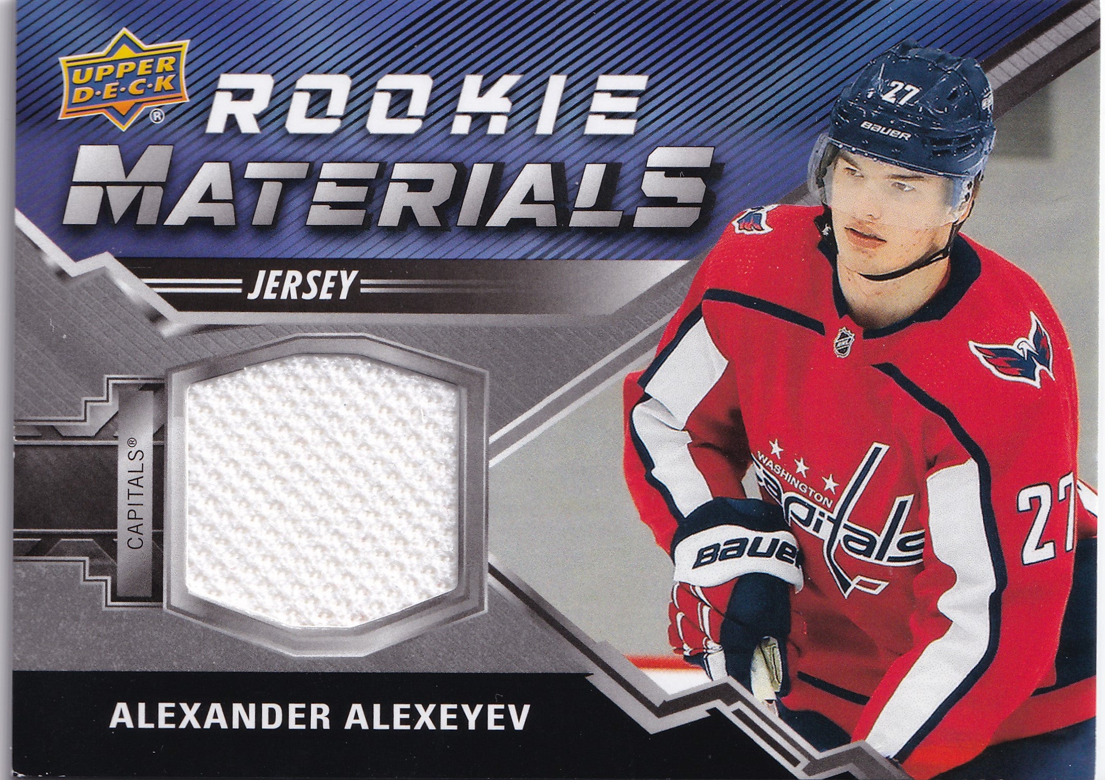 Alexander Alexeyev – 2020-21 Upper Deck Series 2 Rookie Materials Jersey RM-AA