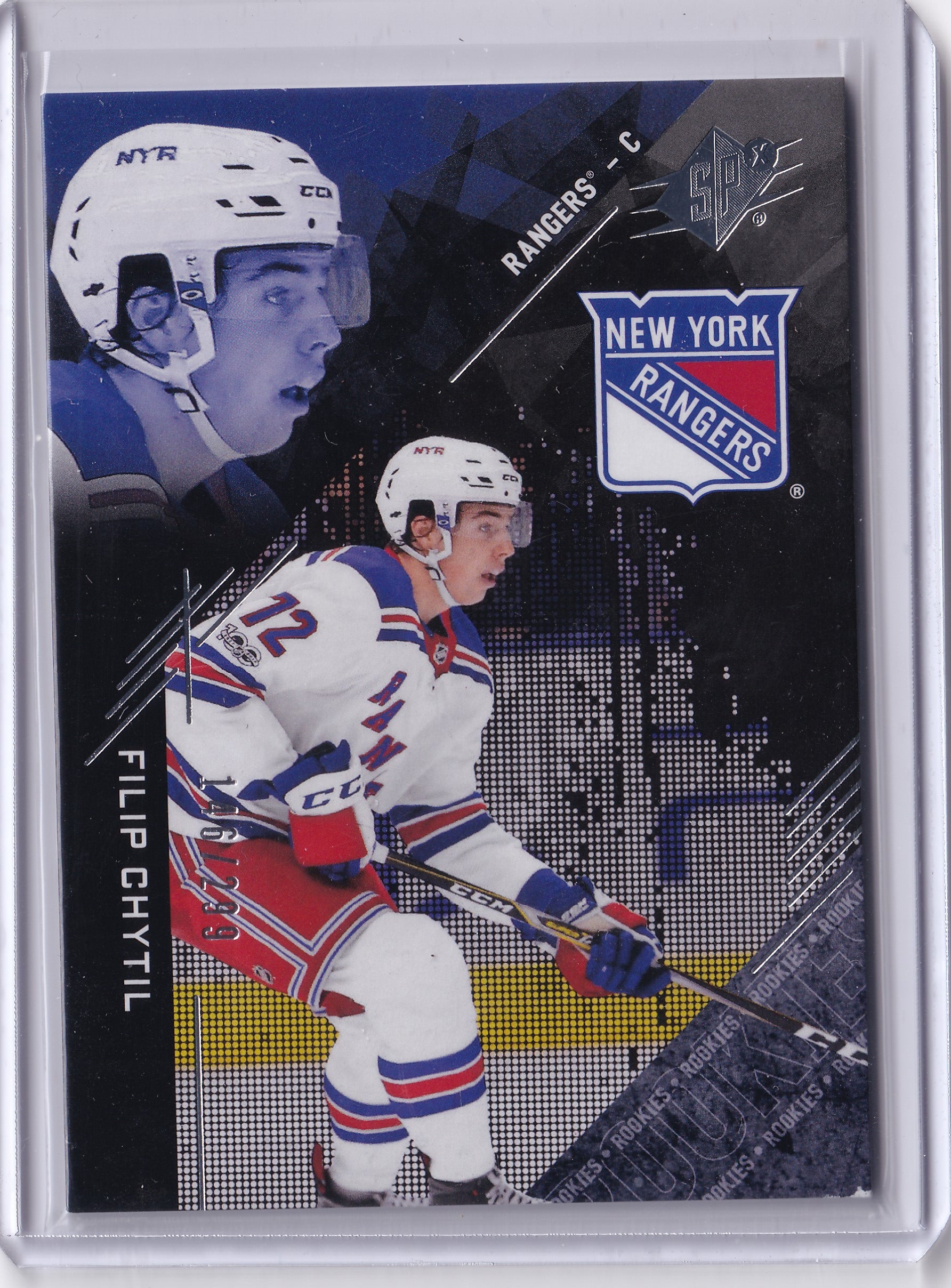 Filip Chytil – 2017-18 Upper Deck SPx Rookies RC #R-FC 146/299 – New York Rangers