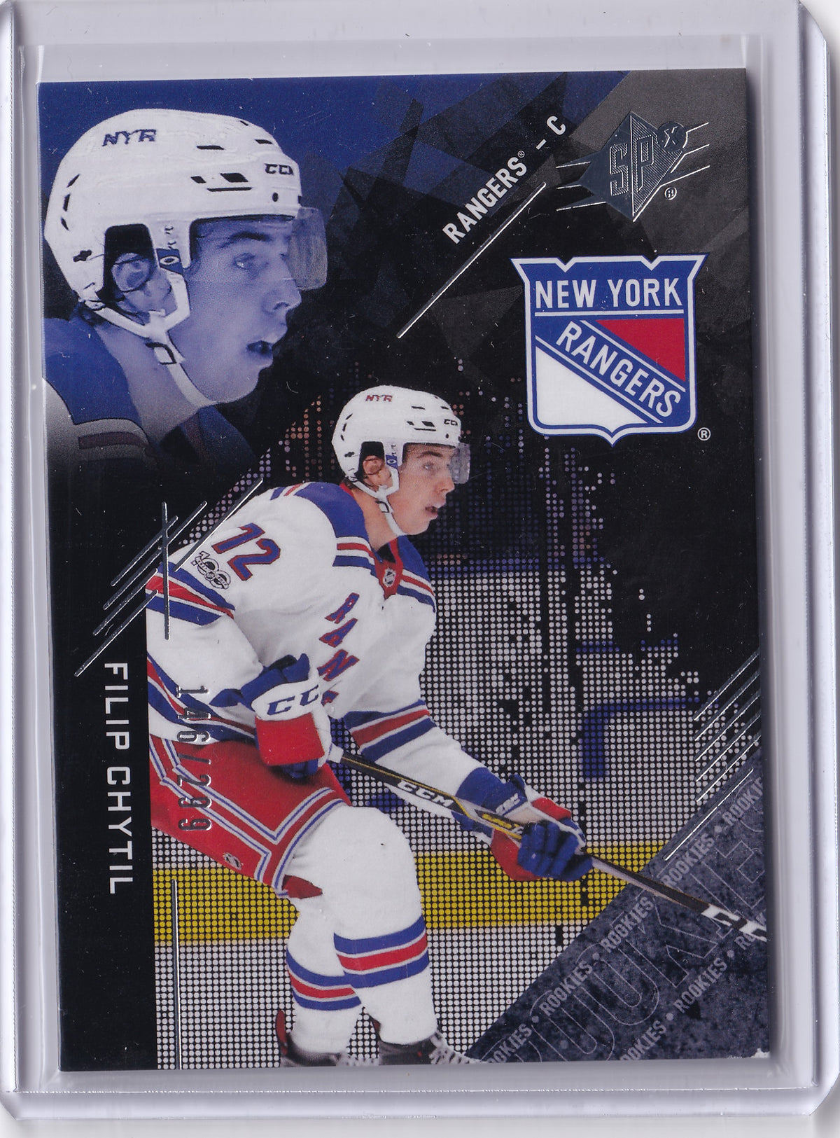 Filip Chytil – 2017-18 Upper Deck SPx Rookies RC #R-FC 146/299 – New York Rangers