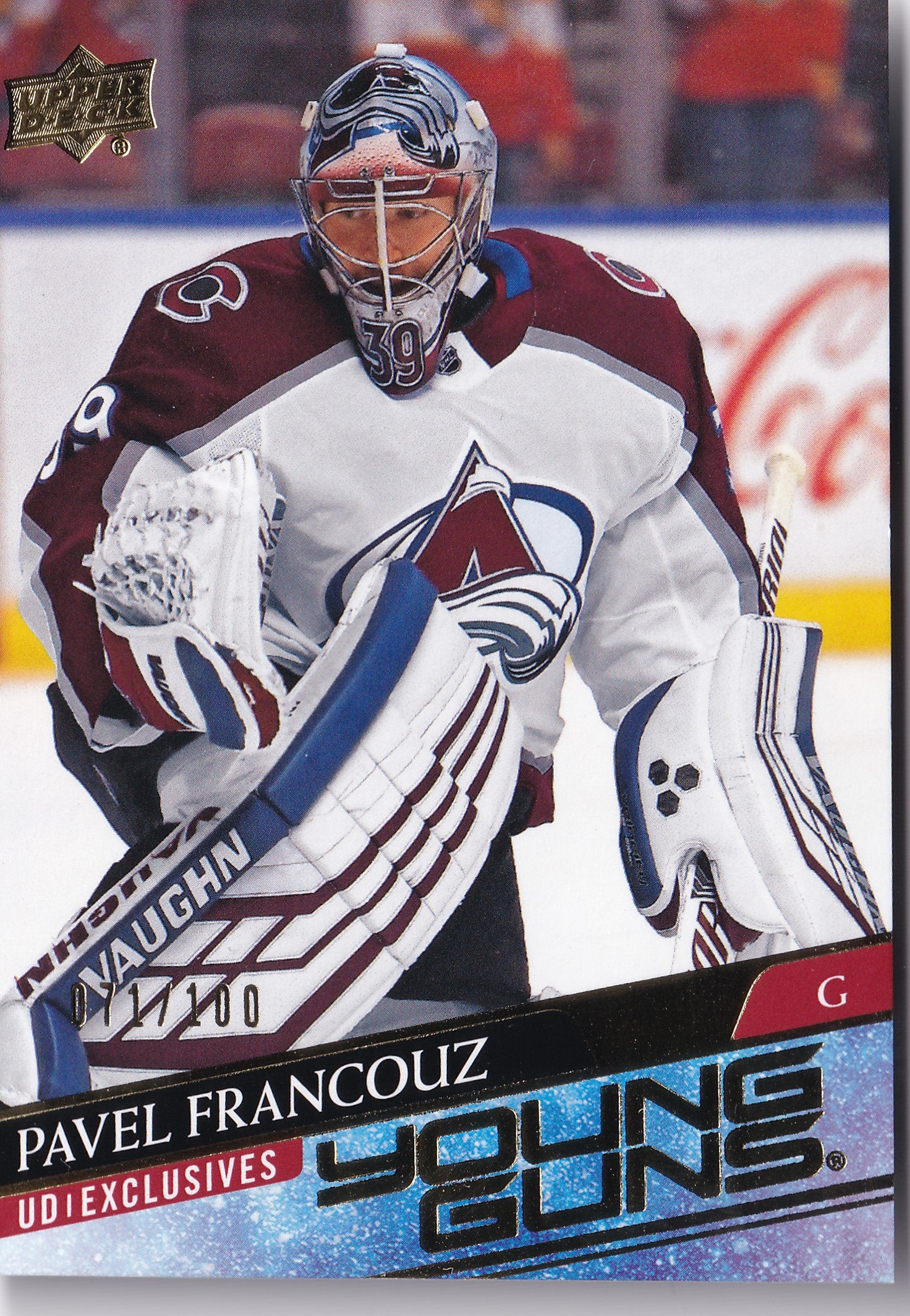 Pavel Francouz #249 – Young Guns UD Exclusives 071/100 – 2020-21 Upper Deck Series 1