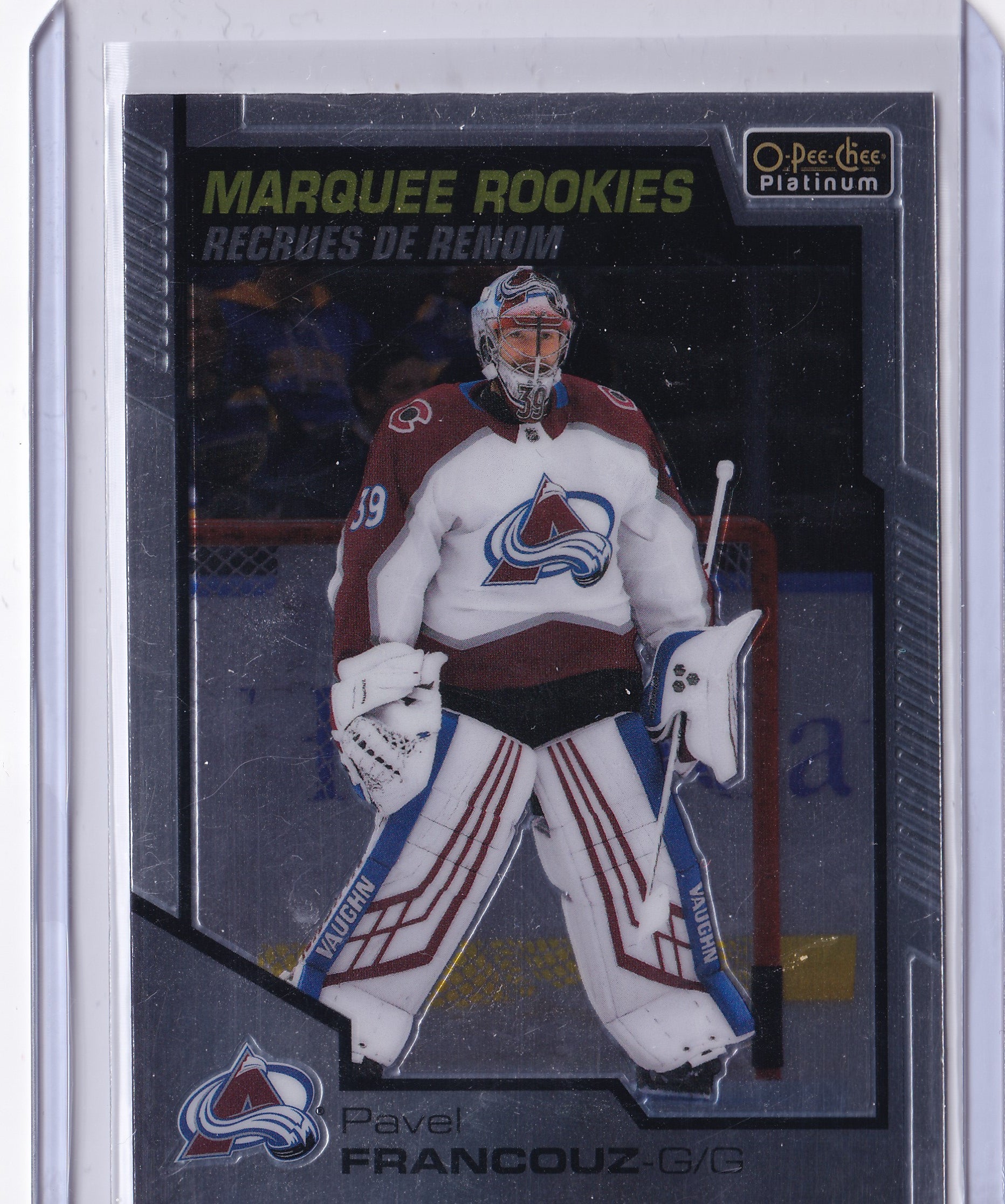 Pavel Francouz – 2020-21 O-Pee-Chee Platinum Marquee Rookies RC #185 – Colorado Avalanche