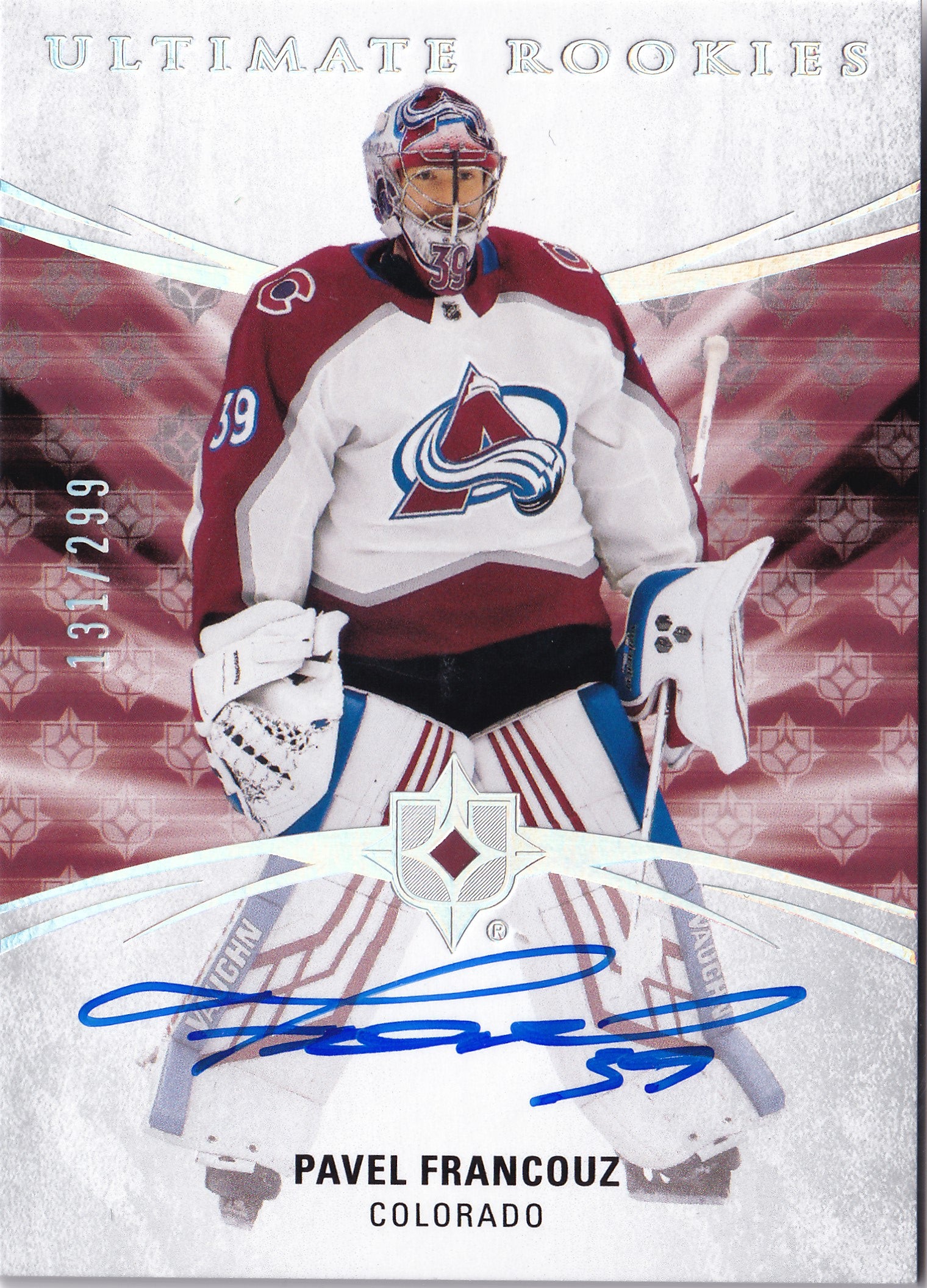 Pavel Francouz – 2020-21 Upper Deck Ultimate Collection Ultimate Rookies Auto #159 /299