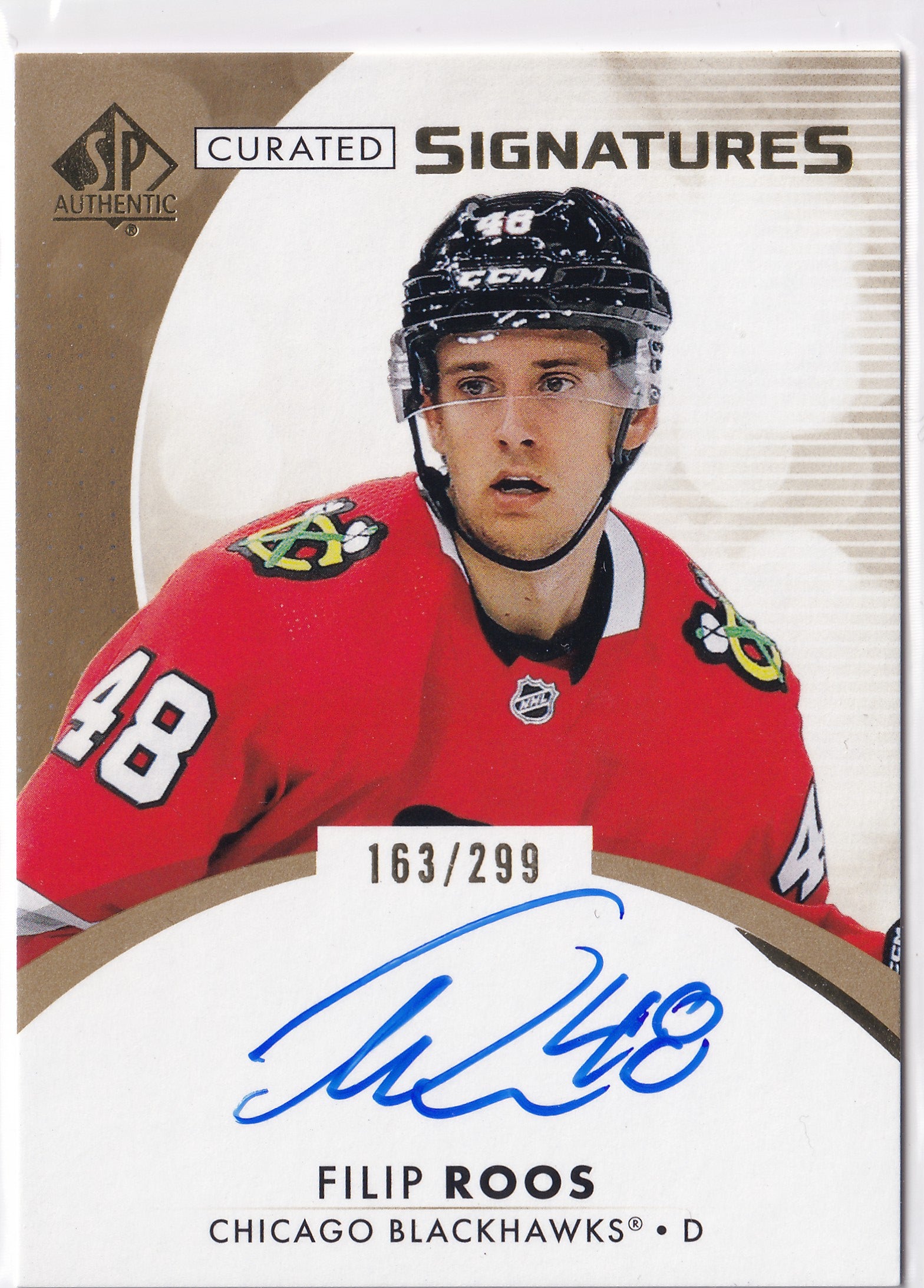 Filip Roos 2023-24 SP Authentic Curated Signatures Auto #SPC-FR /299