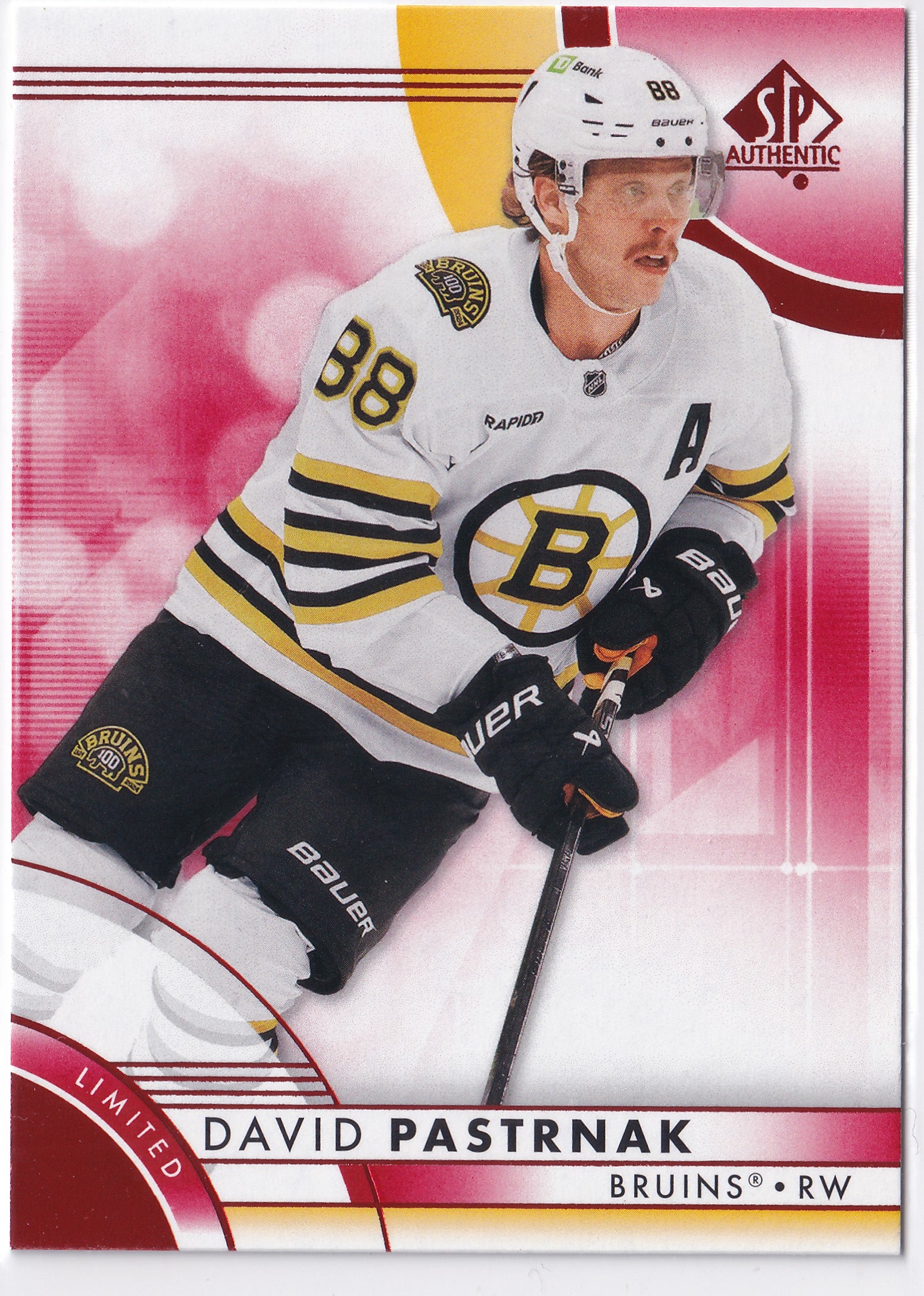 David Pastrňák 2023-24 SP Authentic #76 Limited Red Boston Bruins