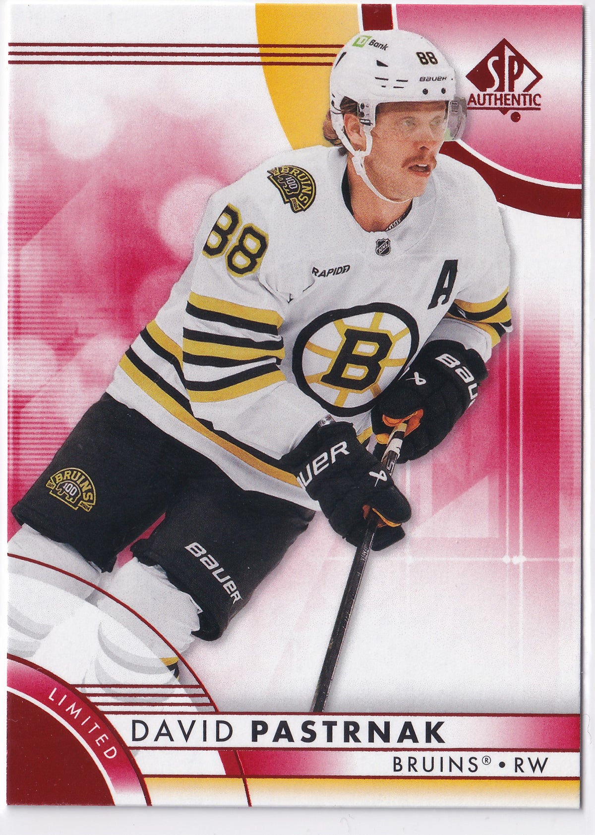 David Pastrňák 2023-24 SP Authentic #76 Limited Red Boston Bruins