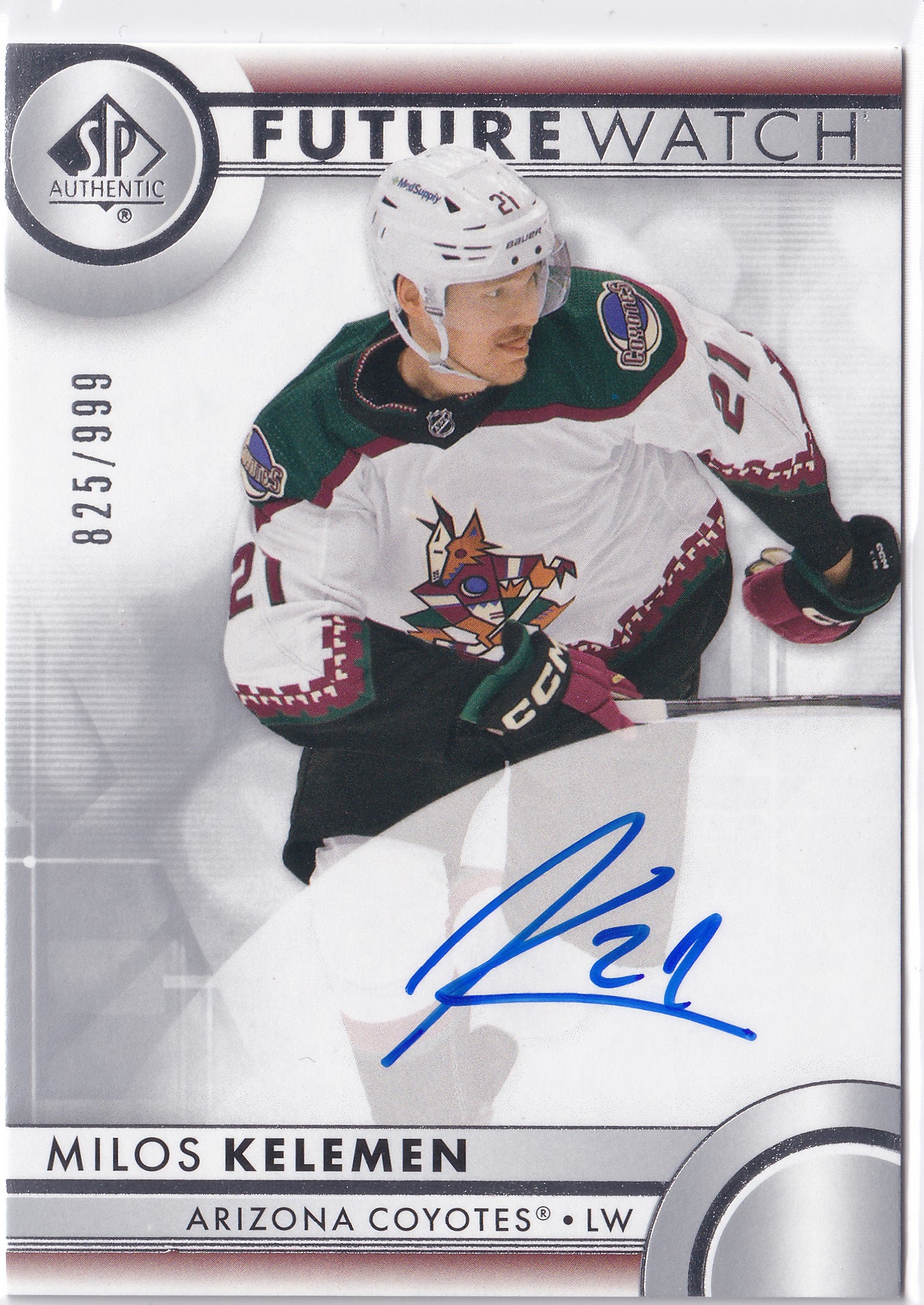 Milos Kelemen 2023-24 SP Authentic Future Watch Auto /999 #119 Arizona Coyotes