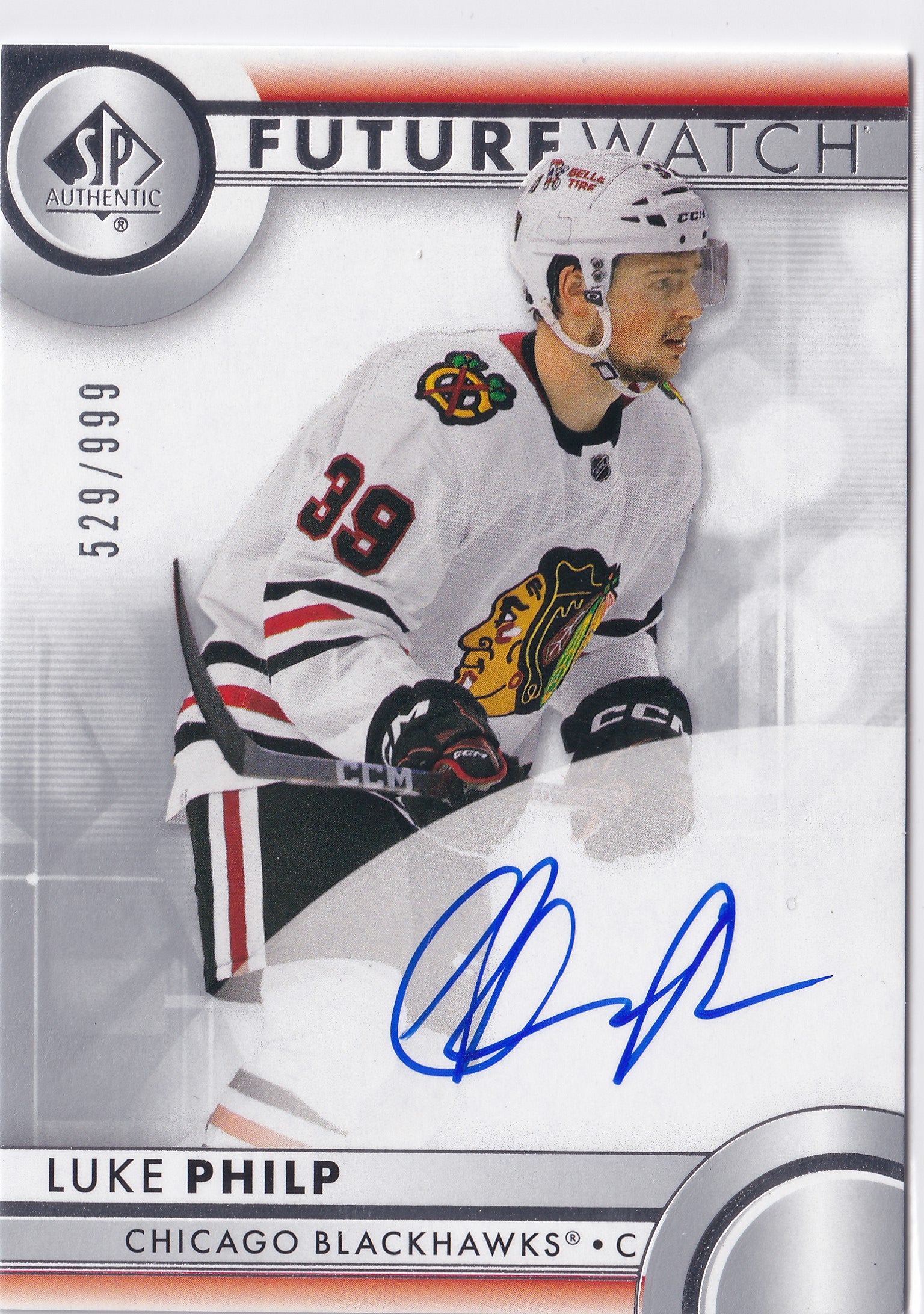 Luke Philp 2023-24 SP Authentic Future Watch Auto RC #142 /999