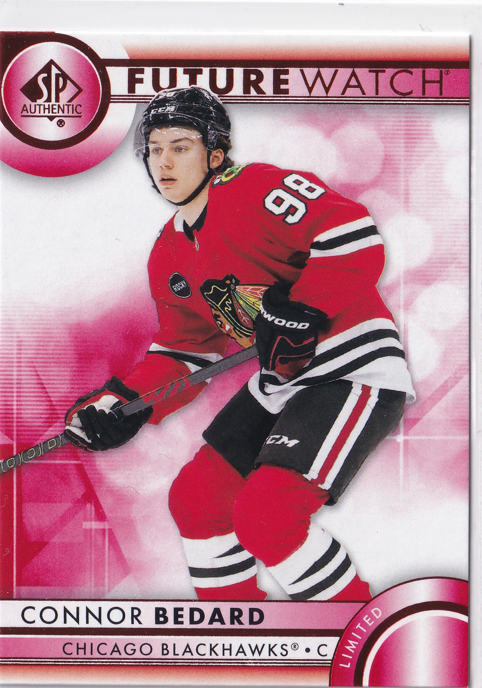 Connor Bedard 2023-24 SP Authentic Future Watch Limited Red #110 RC