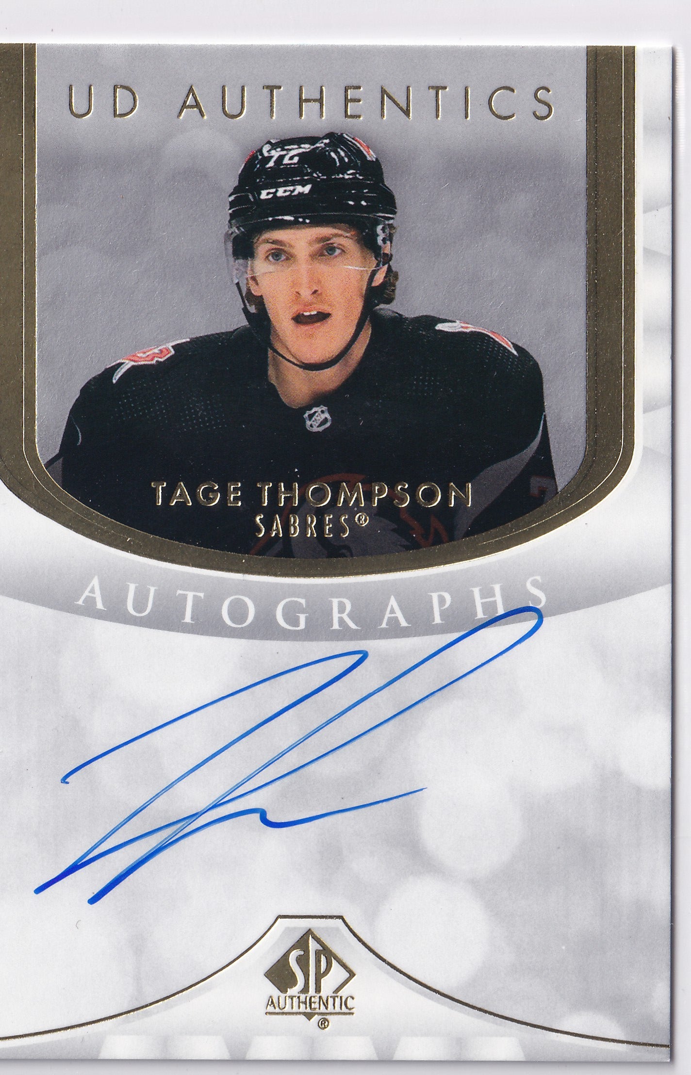 Tage Thompson 2023-24 SP Authentic UD Authentics Autographs UDA-TA Auto