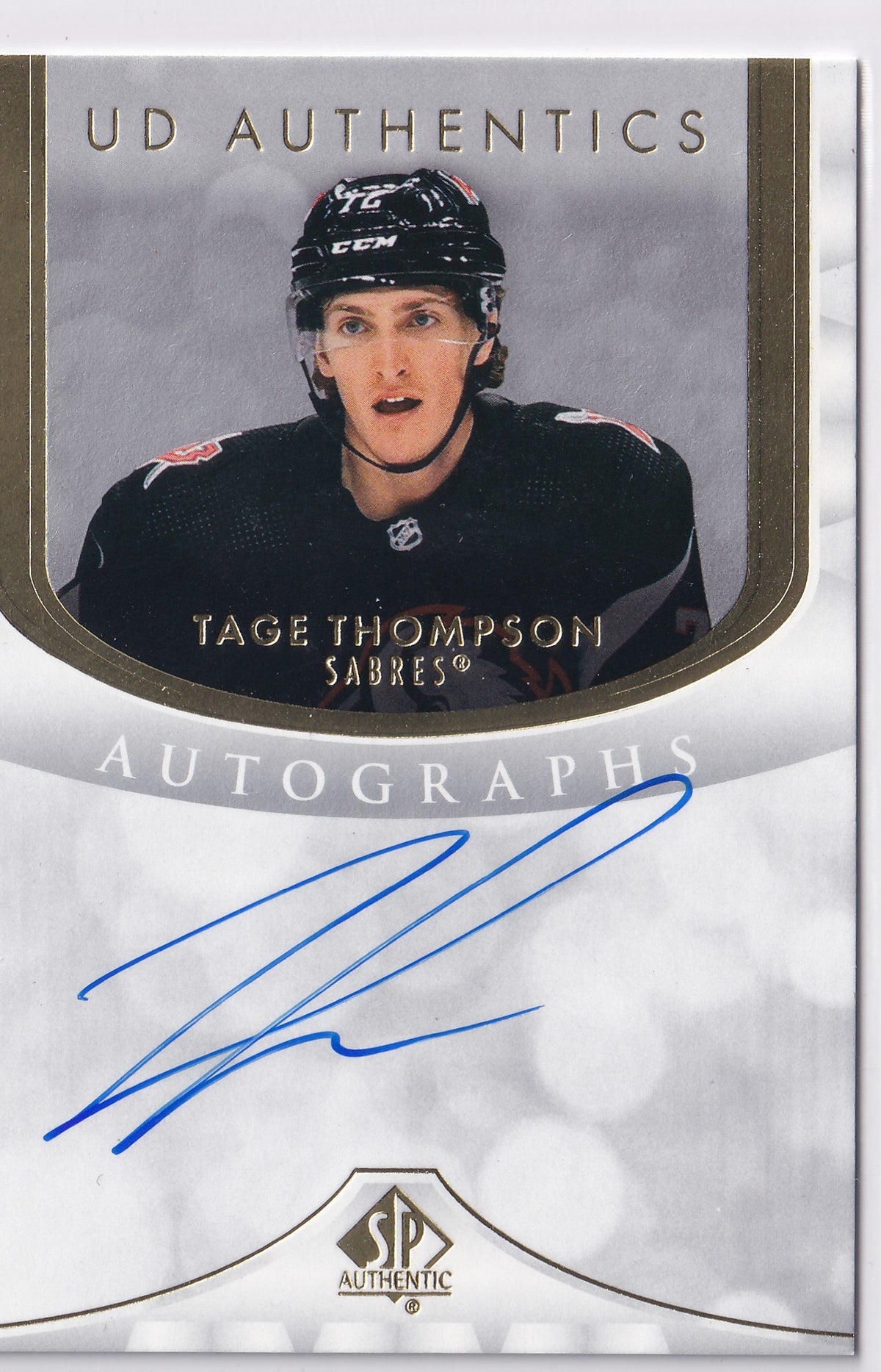 Tage Thompson 2023-24 SP Authentic UD Authentics Autographs UDA-TA Auto