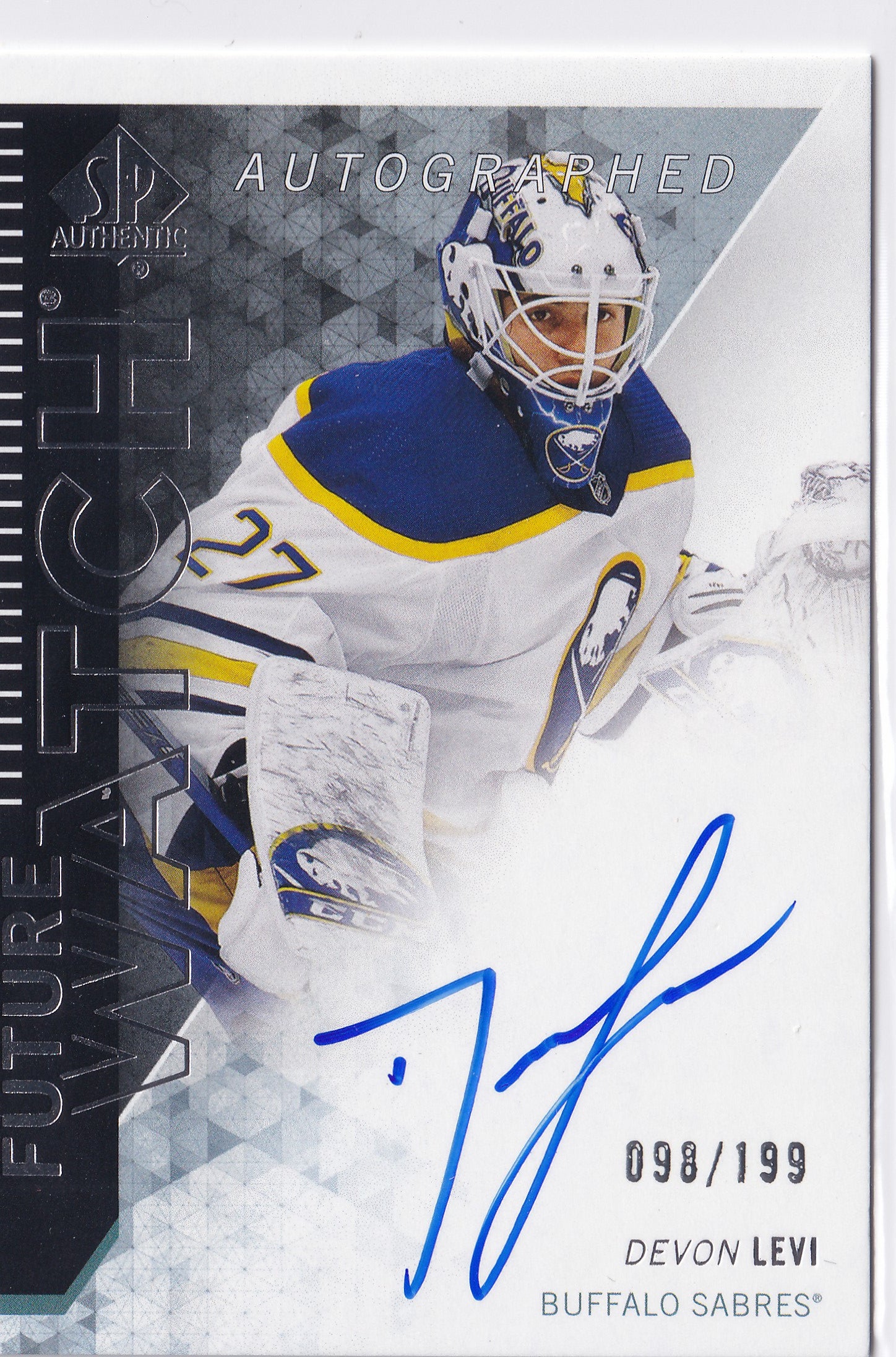 Devon Levi 2023-24 SP Authentic Future Watch Auto /199 Buffalo Sabres
