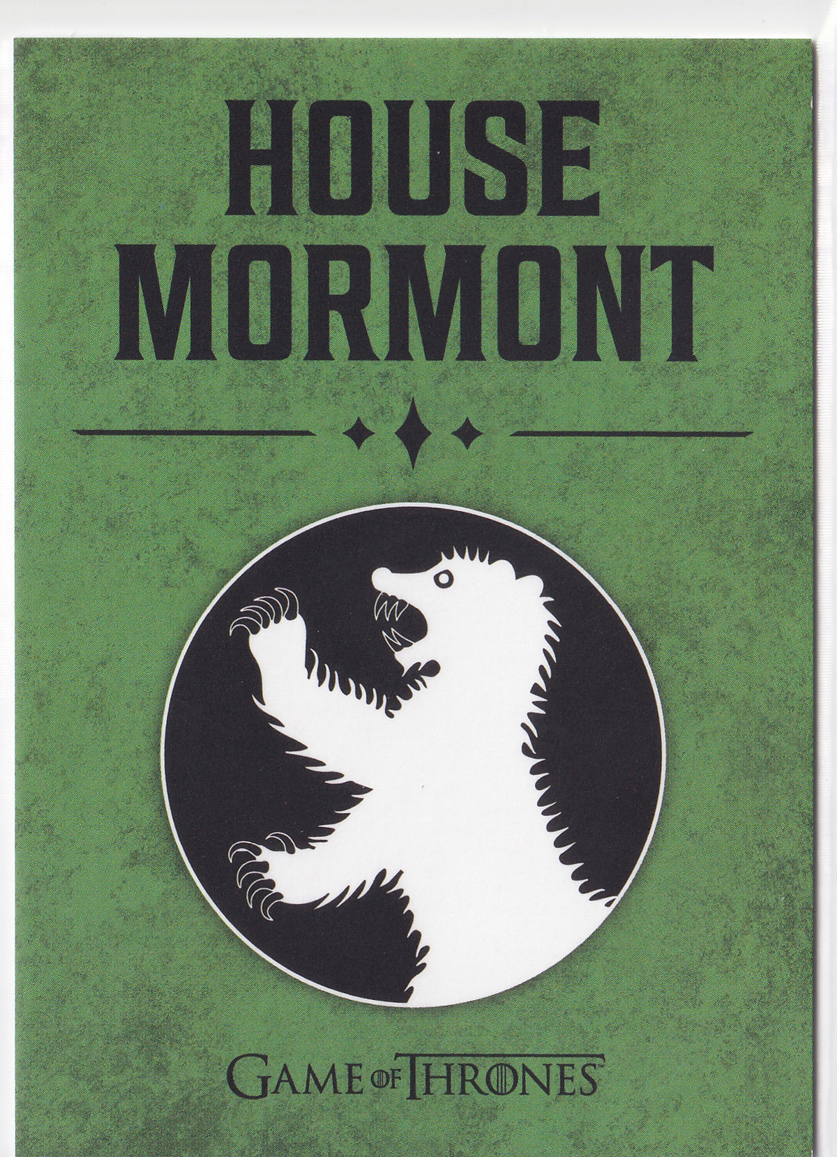 House Mormont Sigil 2025 Rittenhouse Game of Thrones: The Great Houses – #58