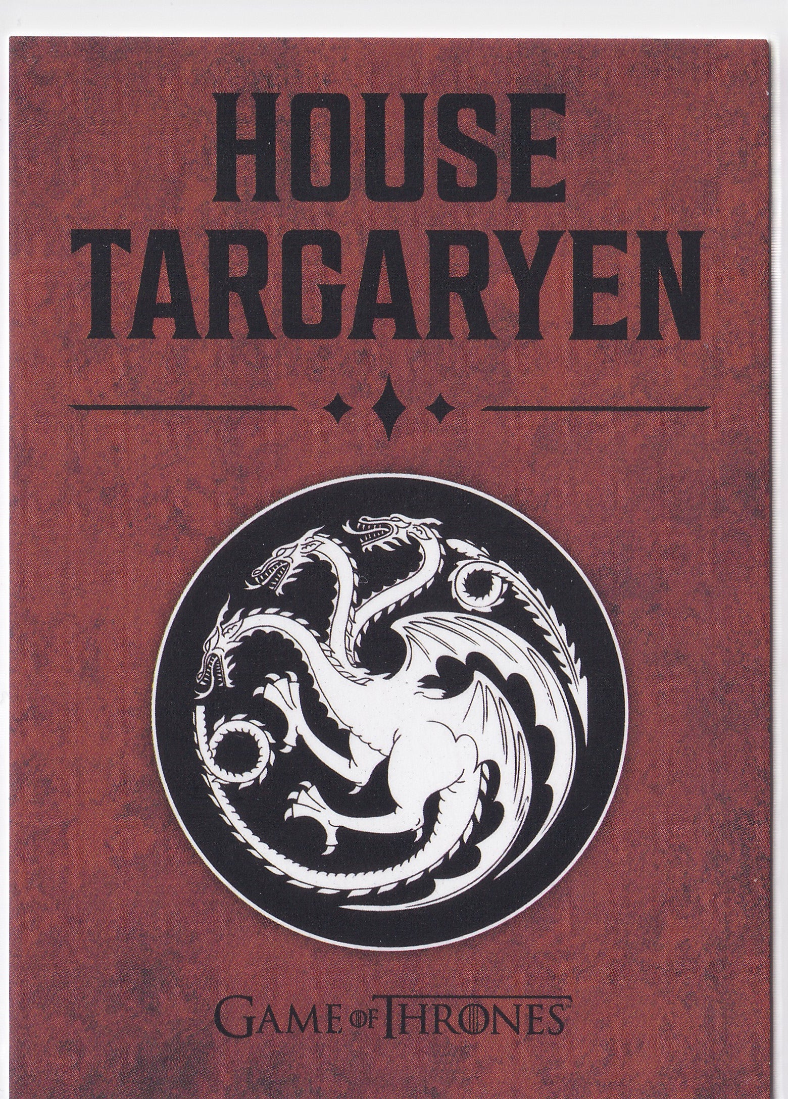 House Targaryen Sigil 2025 Rittenhouse Game of Thrones: The Great Houses – #48