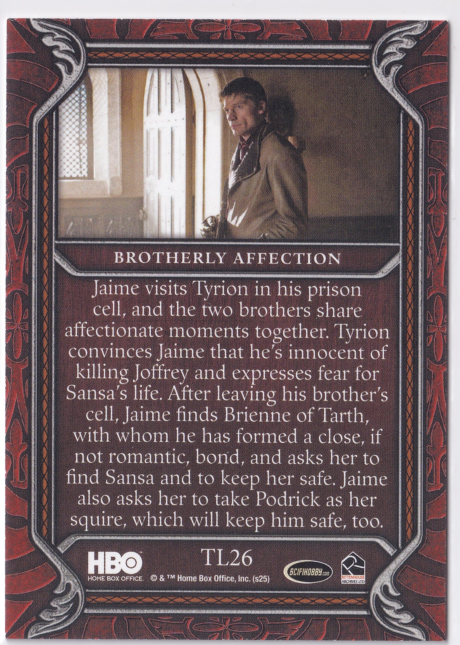 Tyrion Lannister – Brotherly Affection 2025 Rittenhouse Game of Thrones: The Great Houses – TL26