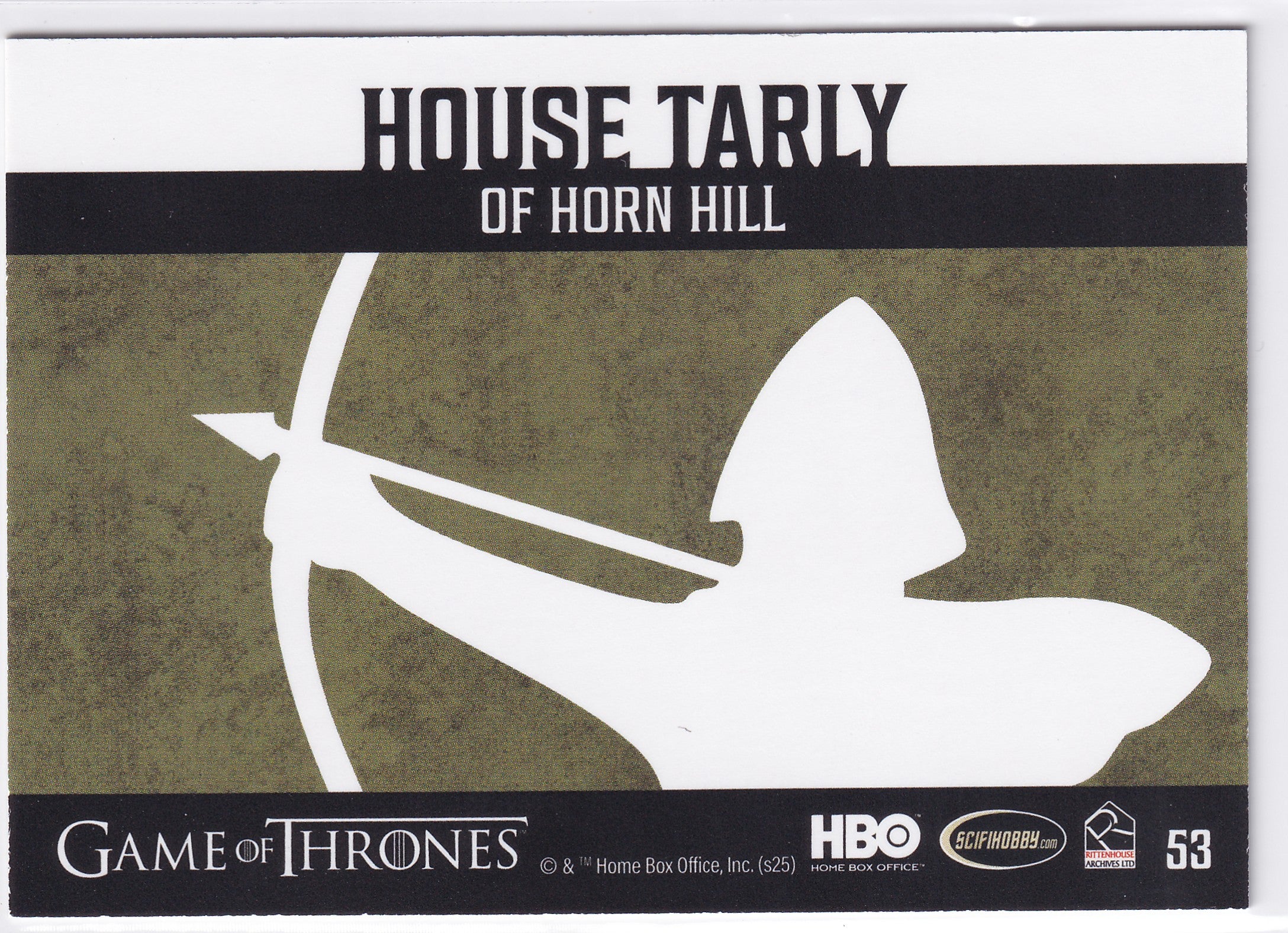 House Tarly Sigil 2025 Rittenhouse Game of Thrones: The Great Houses – #53