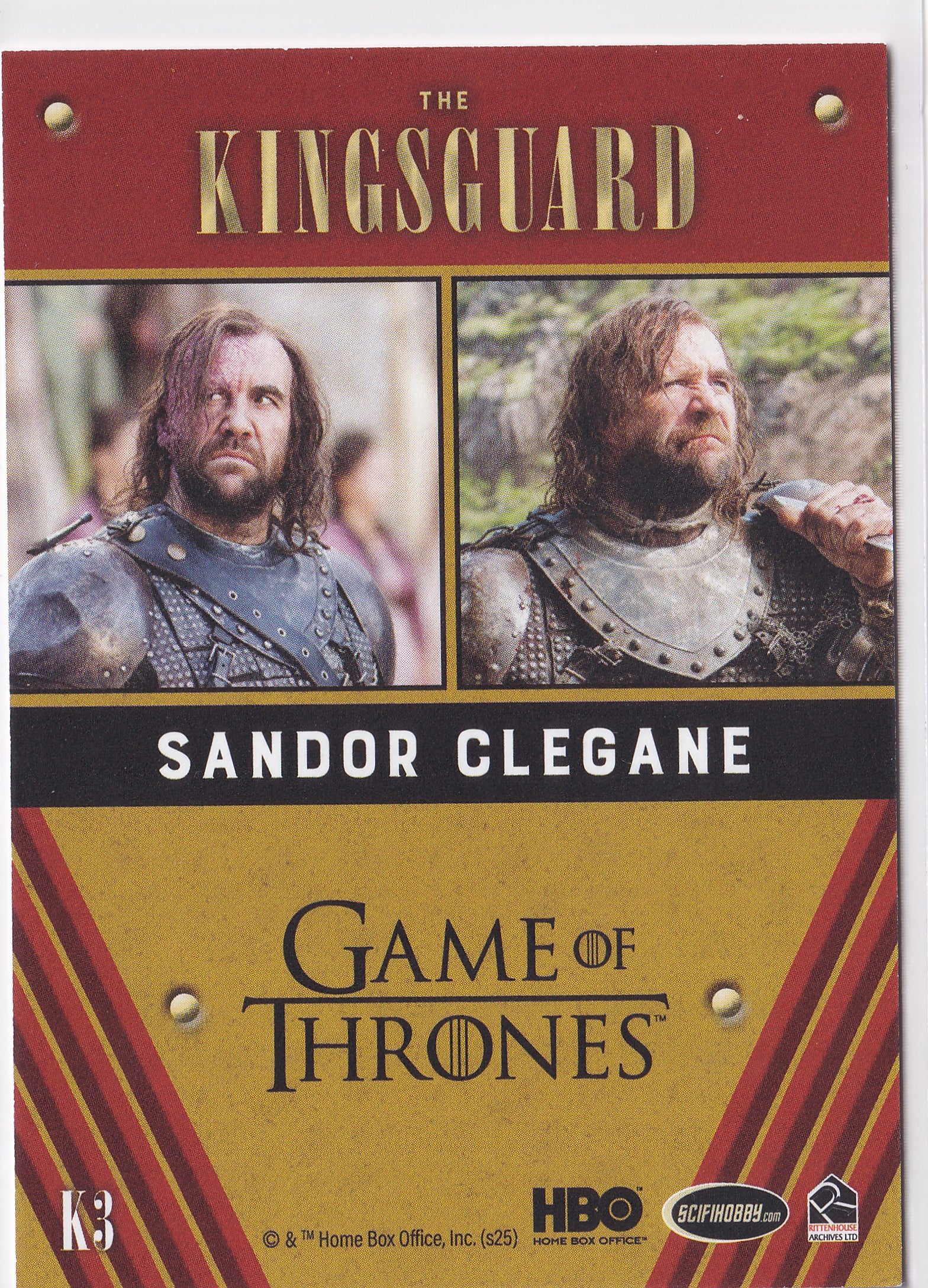 Sandor Clegane – The Kingsguard K3 – Game of Thrones: The Great Houses 2025